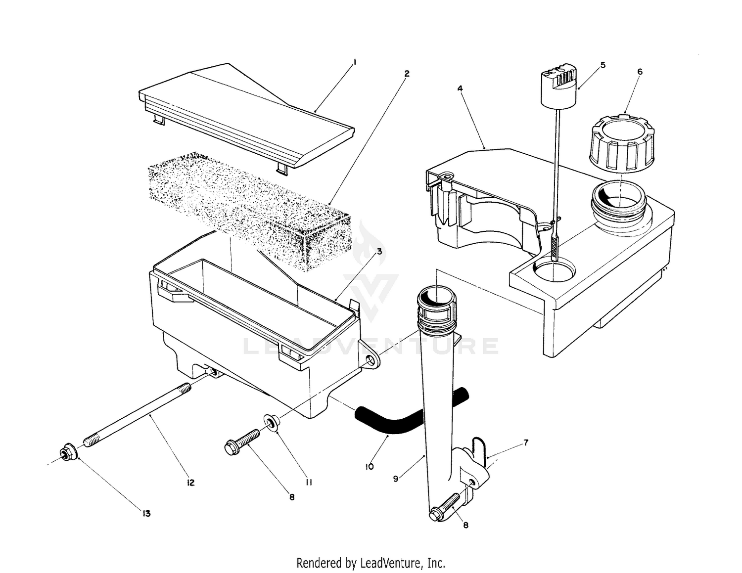 Air Cleaner  Fuel Tank Assembly (model No. Vmk9-5)