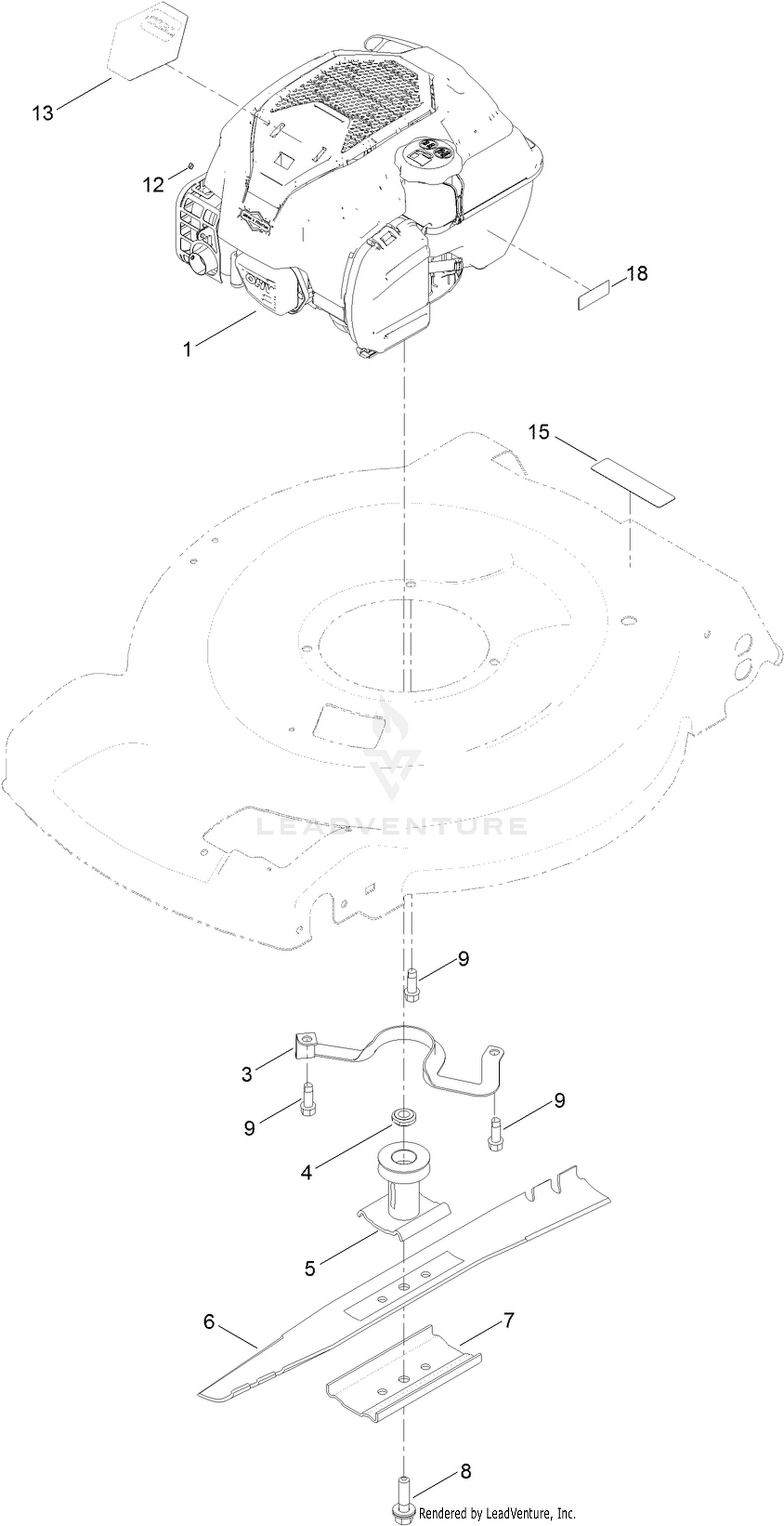 Engine and Blade Assembly