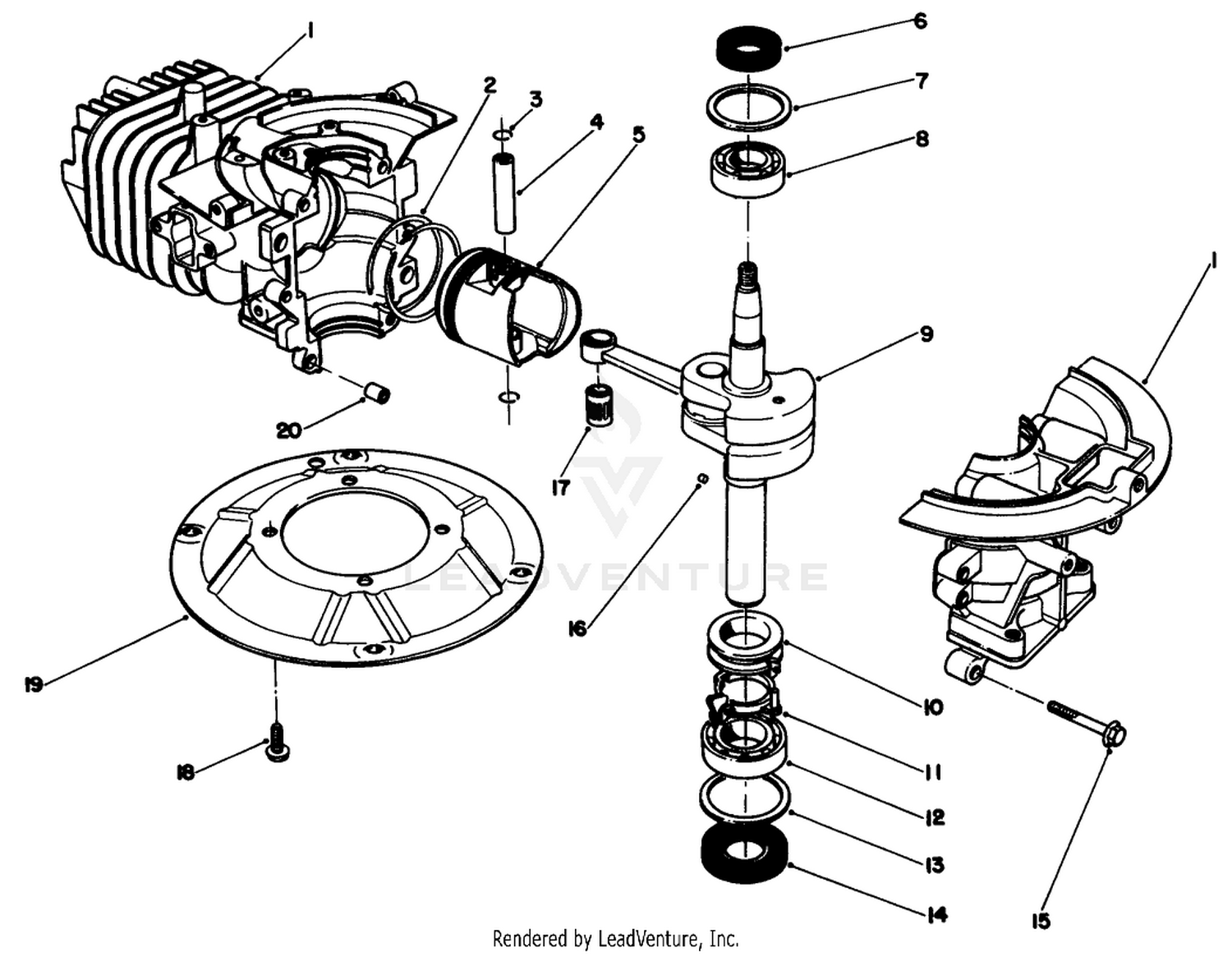 Engine Assembly Model No. 47pj8