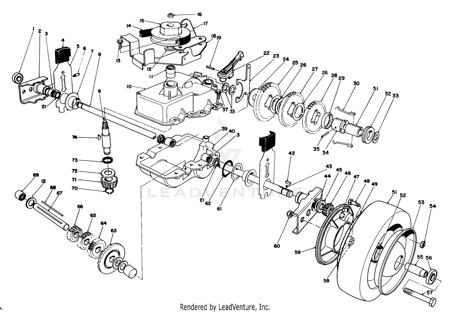 Gear Case Assembly (model 22035)