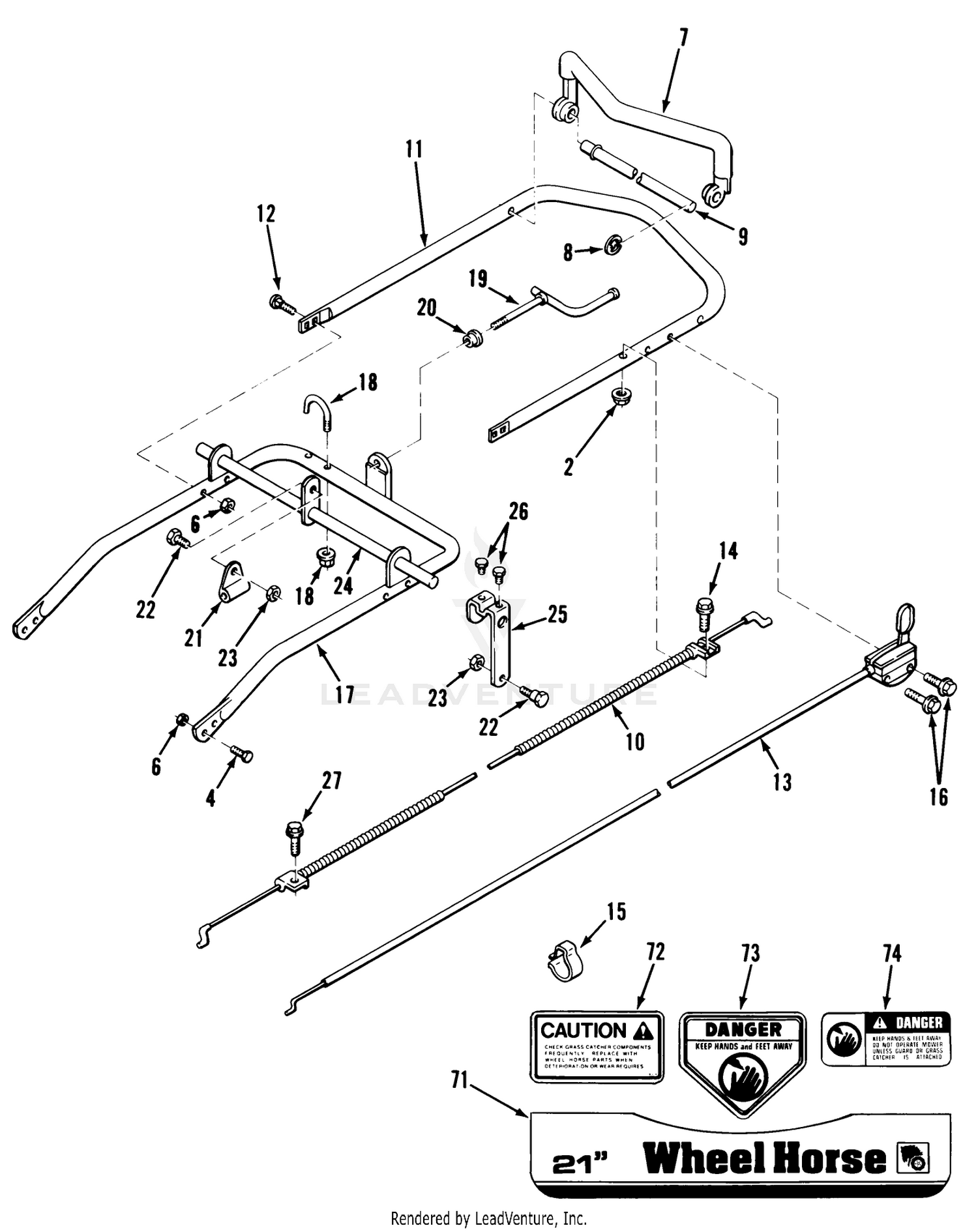 21" Walk Behind Vac-Mower Vehicle Identification Number 04-35br01  04-40br01