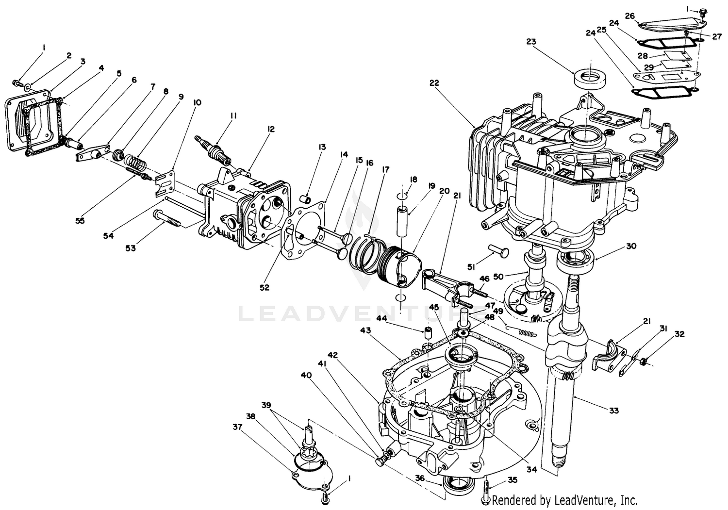 Crankcase Assembly (continued)(engine Model No. Vmk9-2)