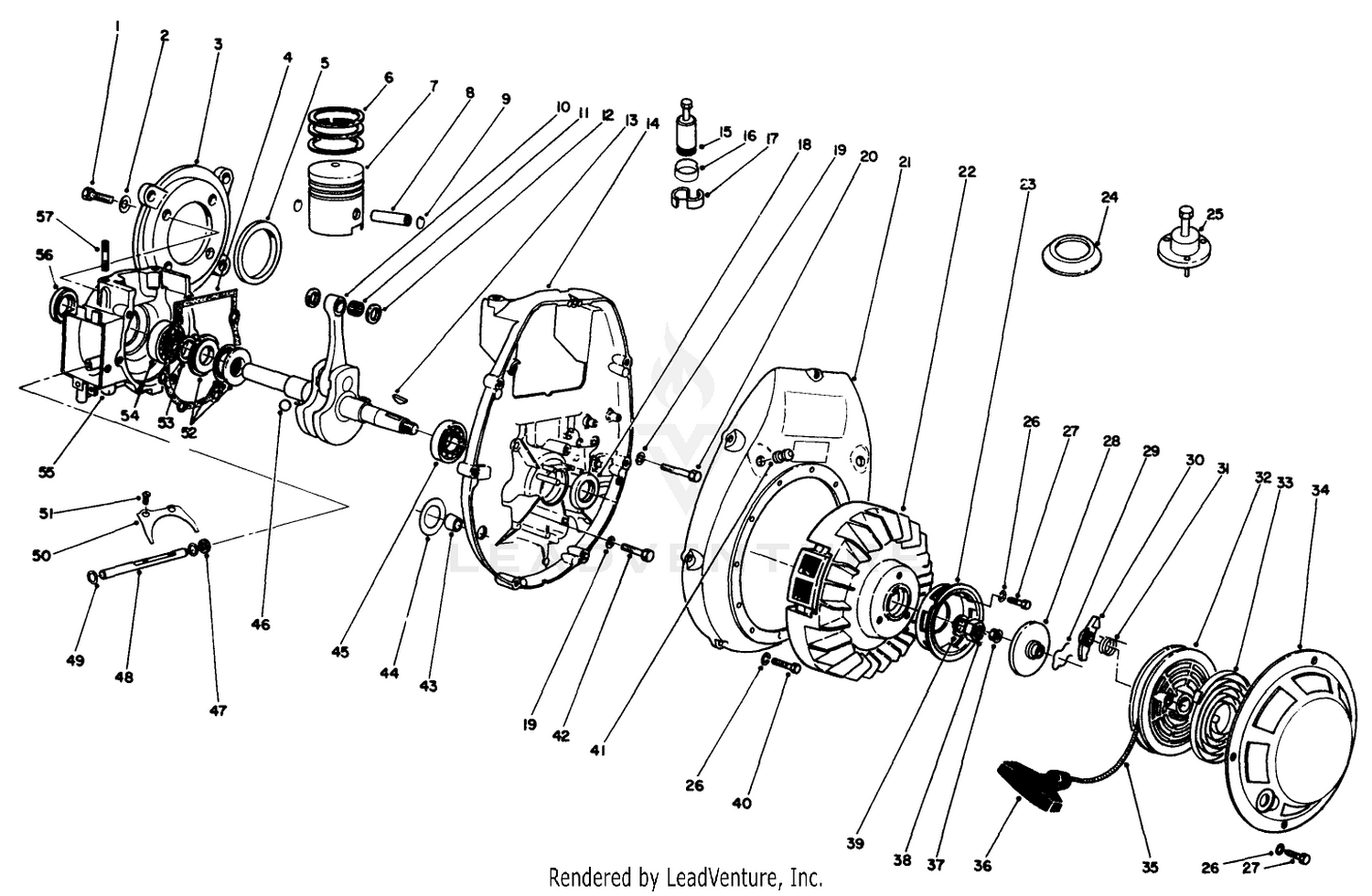Crankcase  Flywheel Assembly