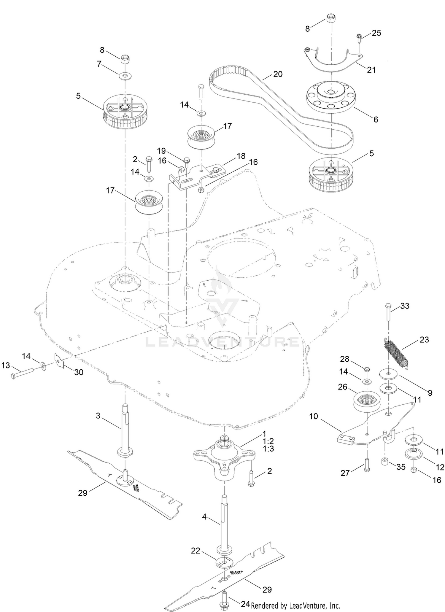Spindle and Belt Assembly