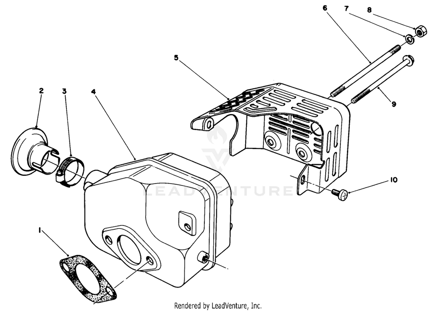 Muffler Assembly (model No. 47pk9-3)