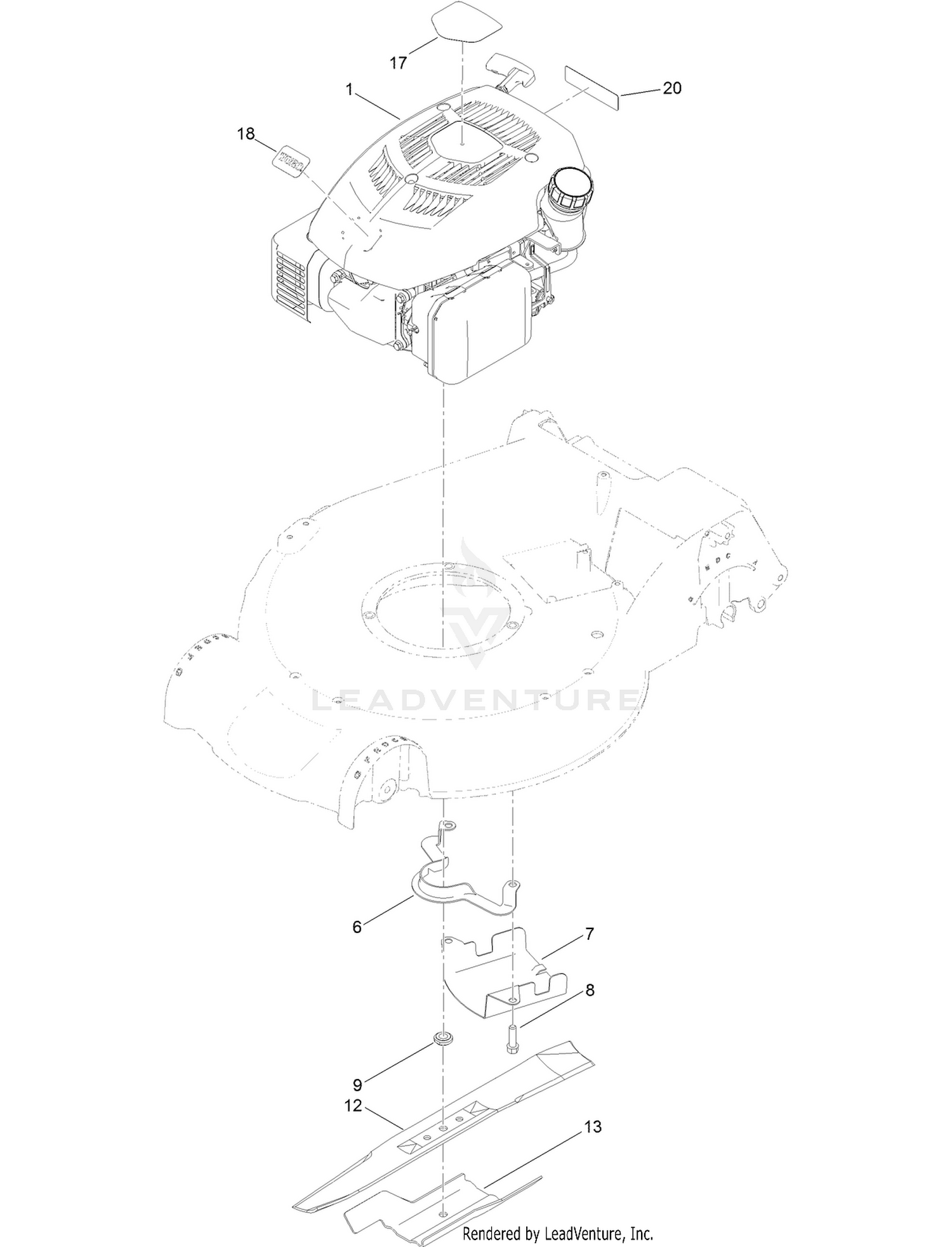 Engine and Blade Assembly