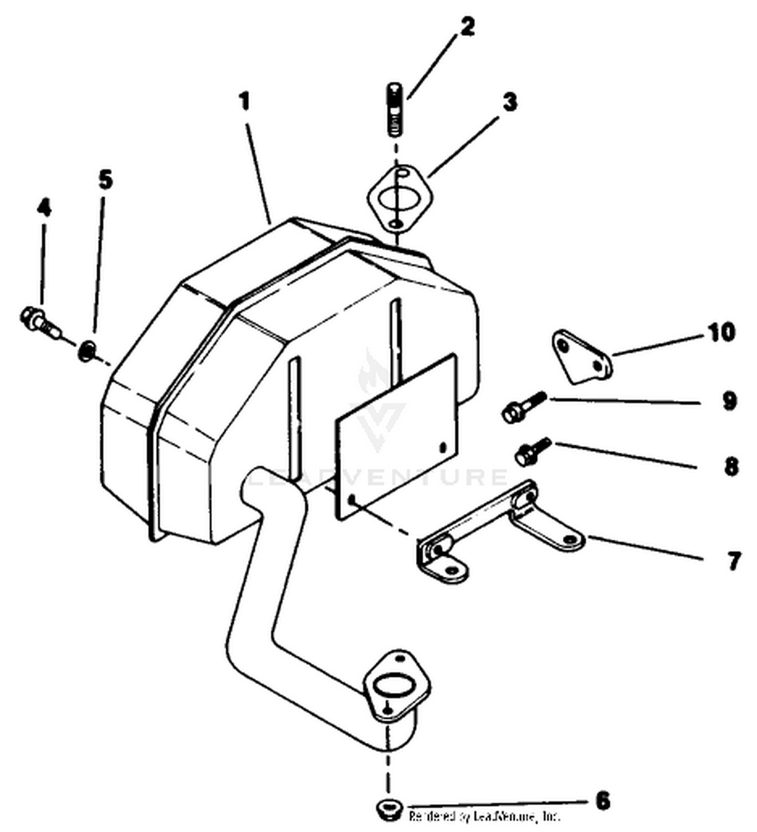 Exhaust-Engine Kohler Model No. Cv14 T-1412