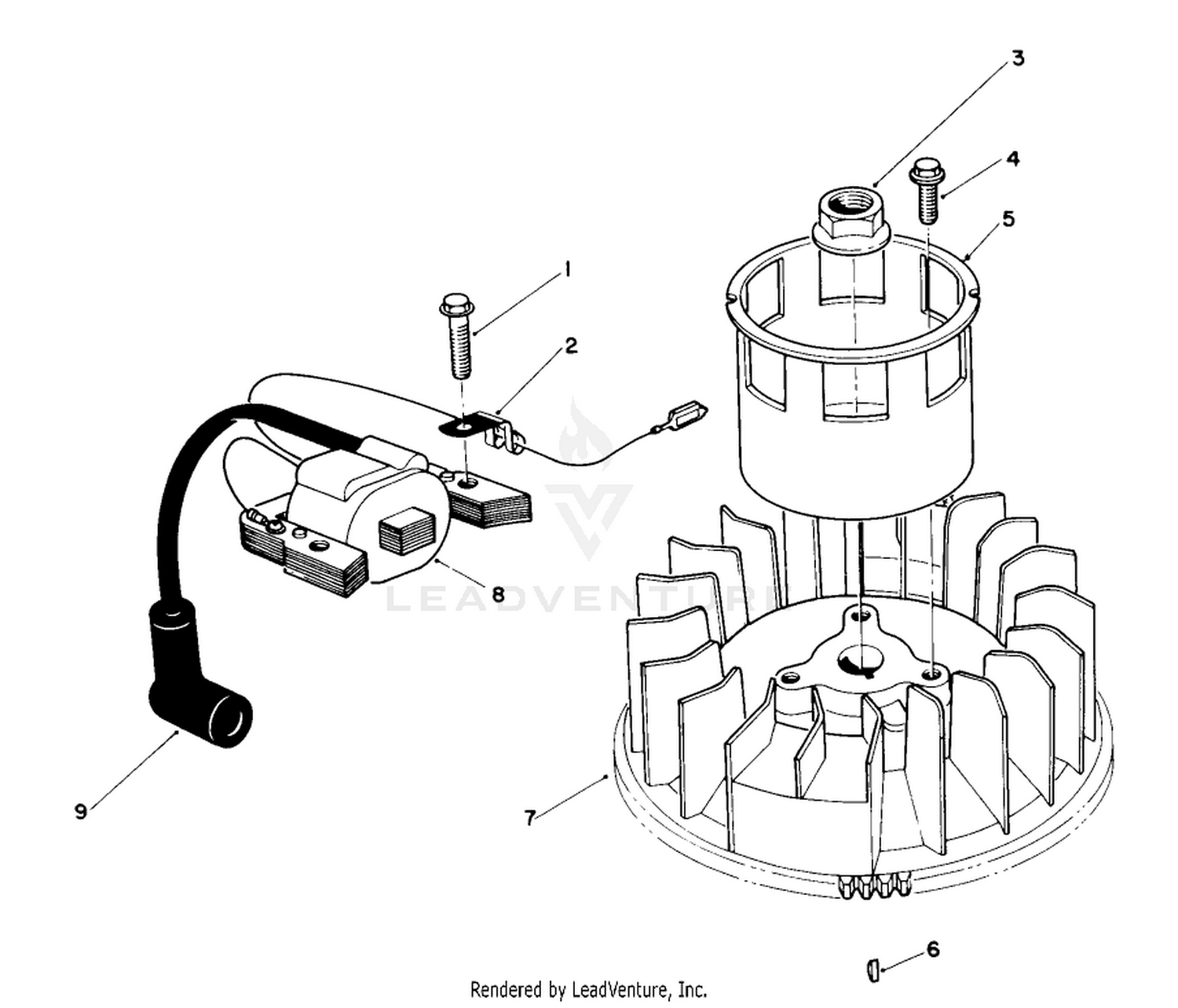 Magneto  Flywheel Assembly (model Vml0-2)