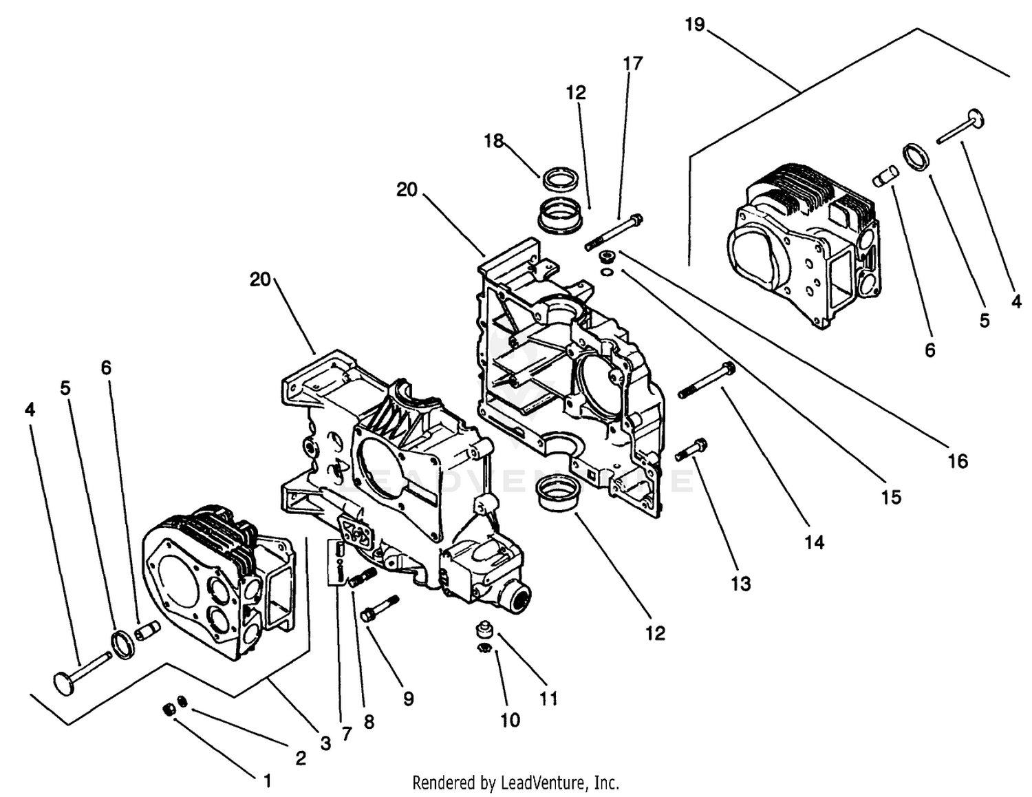 Crankcase-Kohler Engine Model No. Mv18s-Type 58543