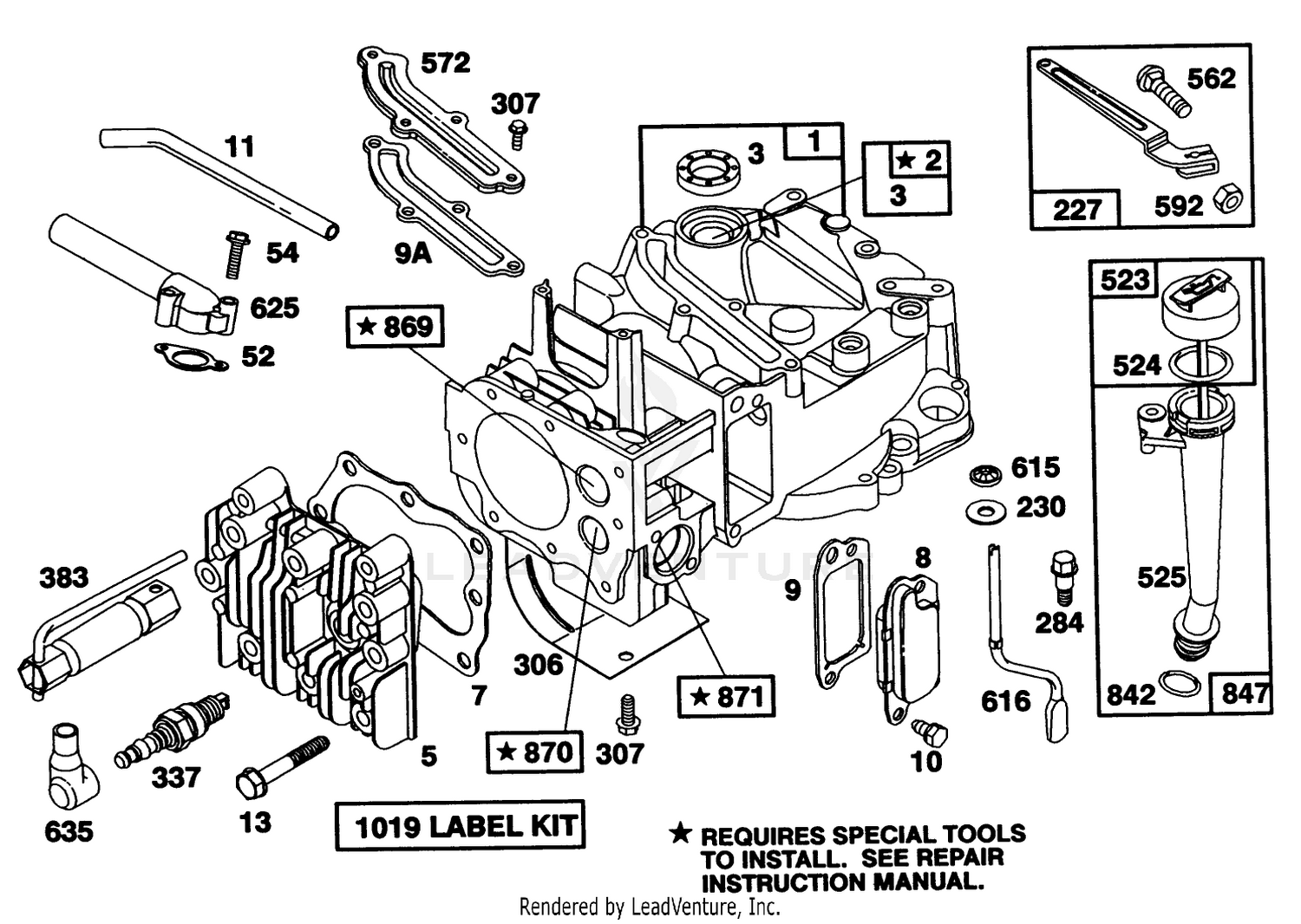 Engine Riggs  Stratton Model 124702-3115-01