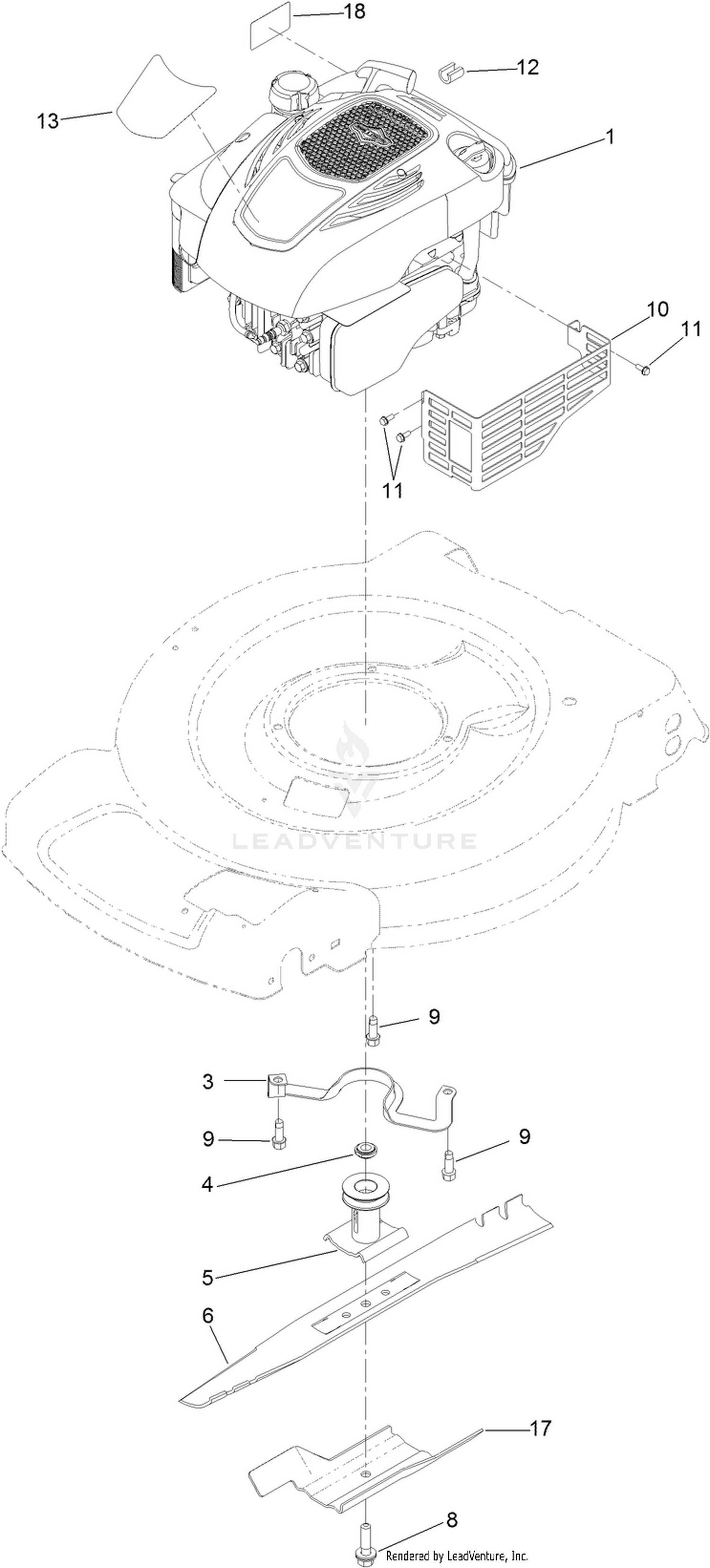 Engine and Blade Assembly