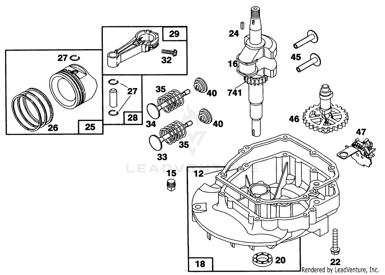 Engine Briggs  Stratton Model 122702-3171-01 2