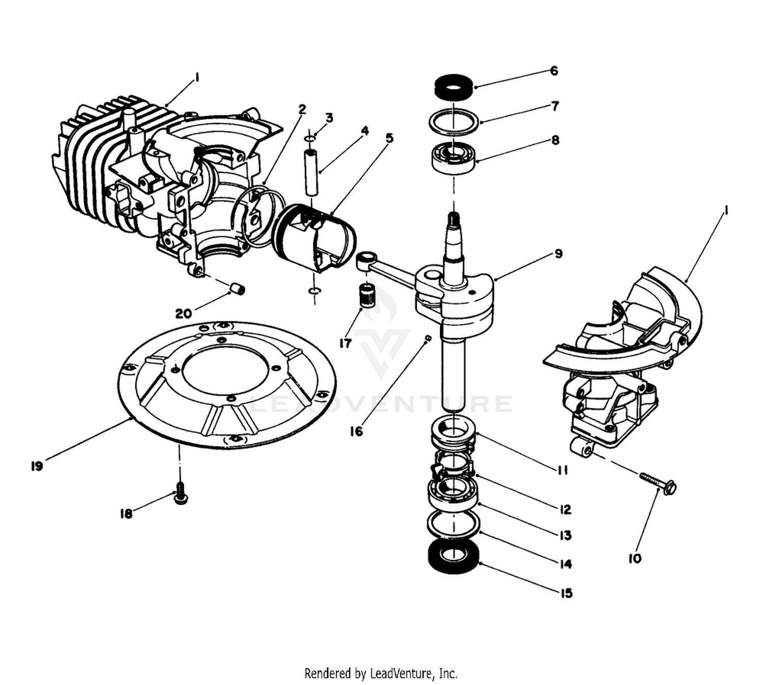 Crankshaft Assembly (model No. 47pk9)