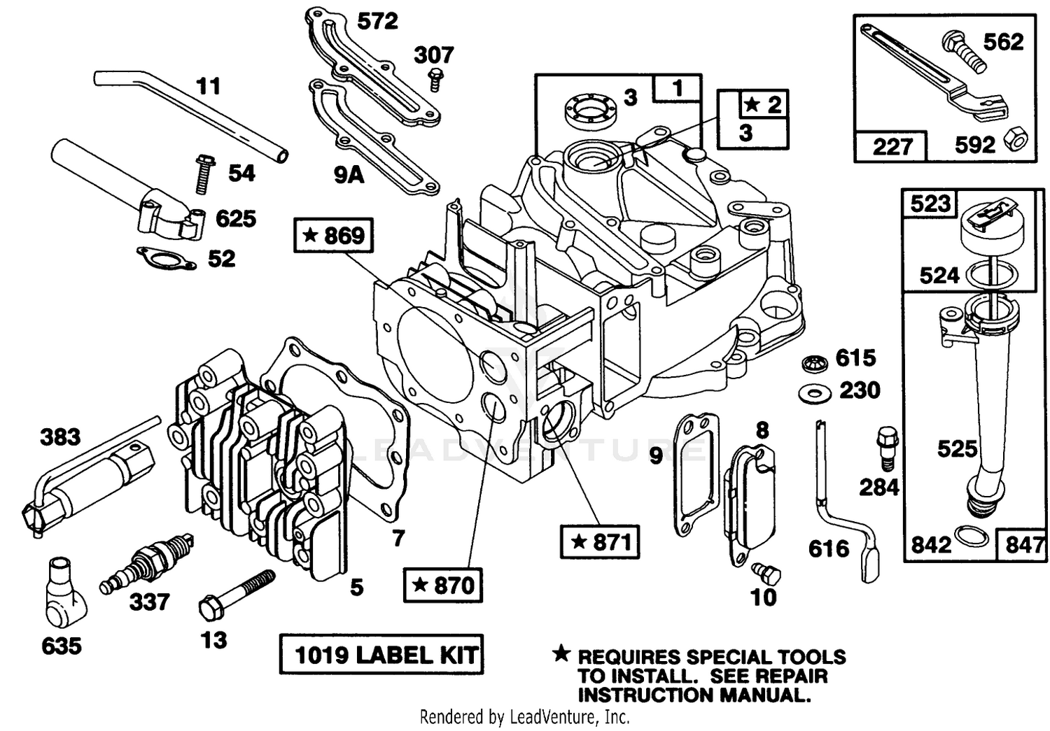 Engine Briggs  Stratton Model 122702-3171-01