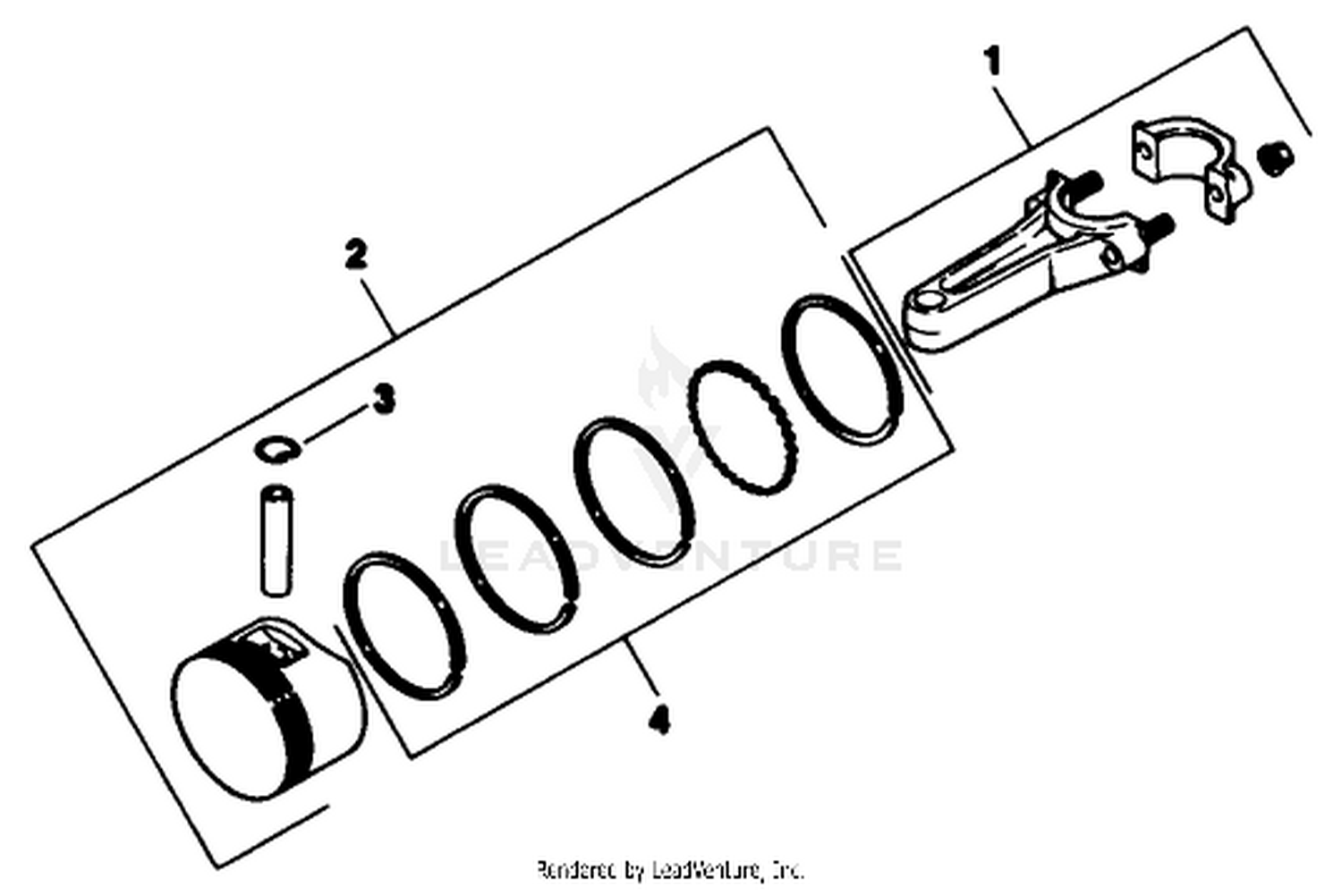 Piston  Rod-Engine Kohler Model No. Mv16s-Type 56511