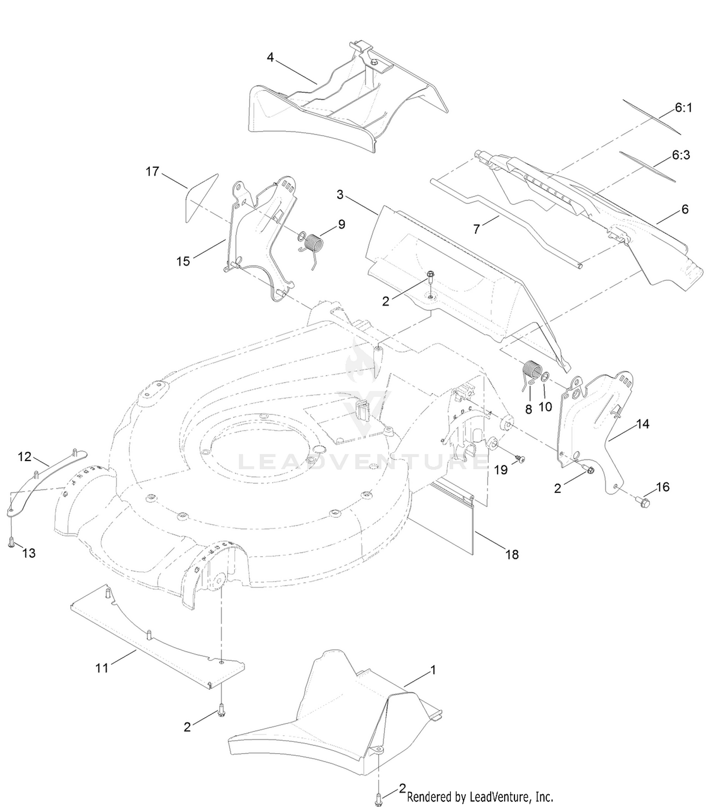 Rear Door and Mulch Plug Assembly