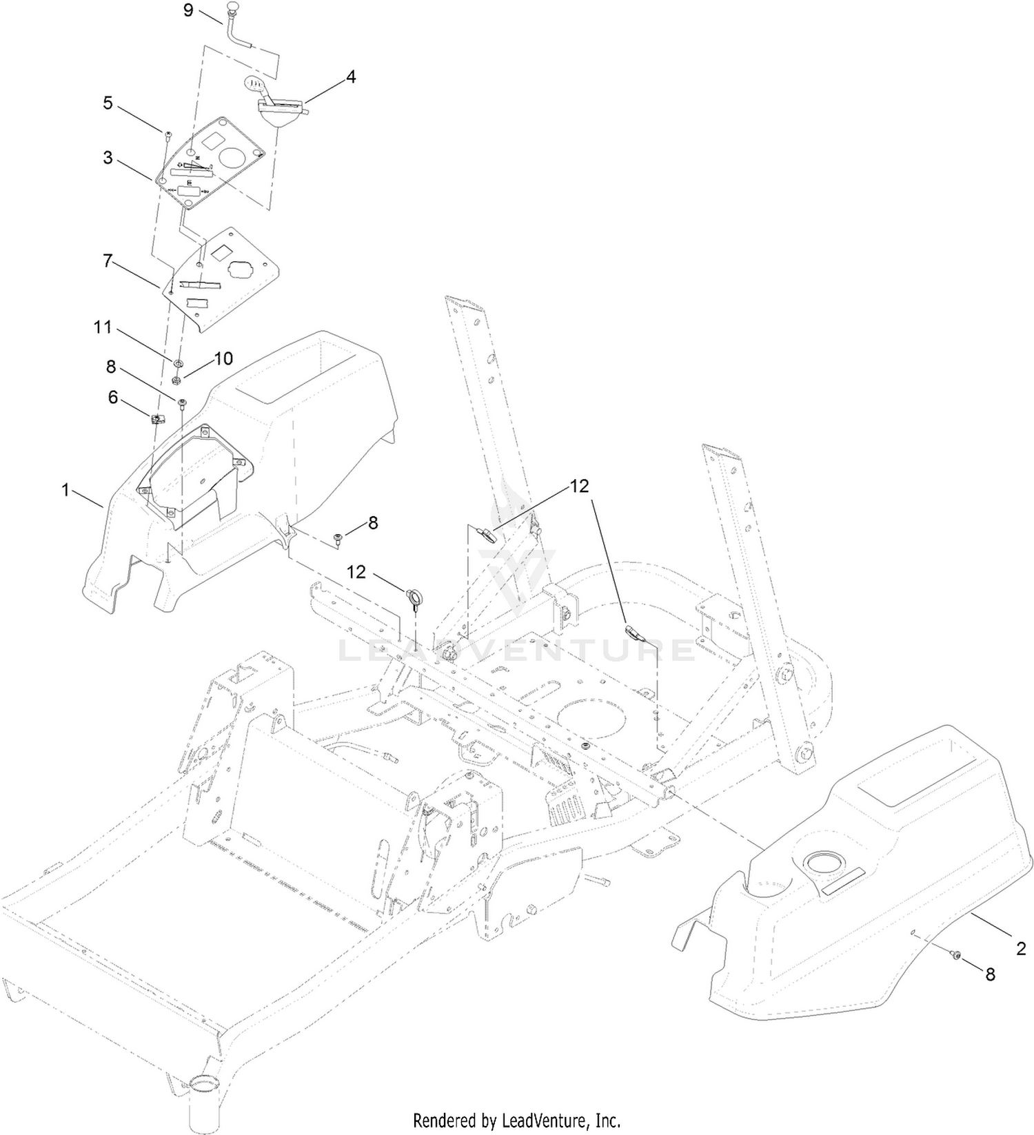 Control Panel and Body Styling Pod Assembly