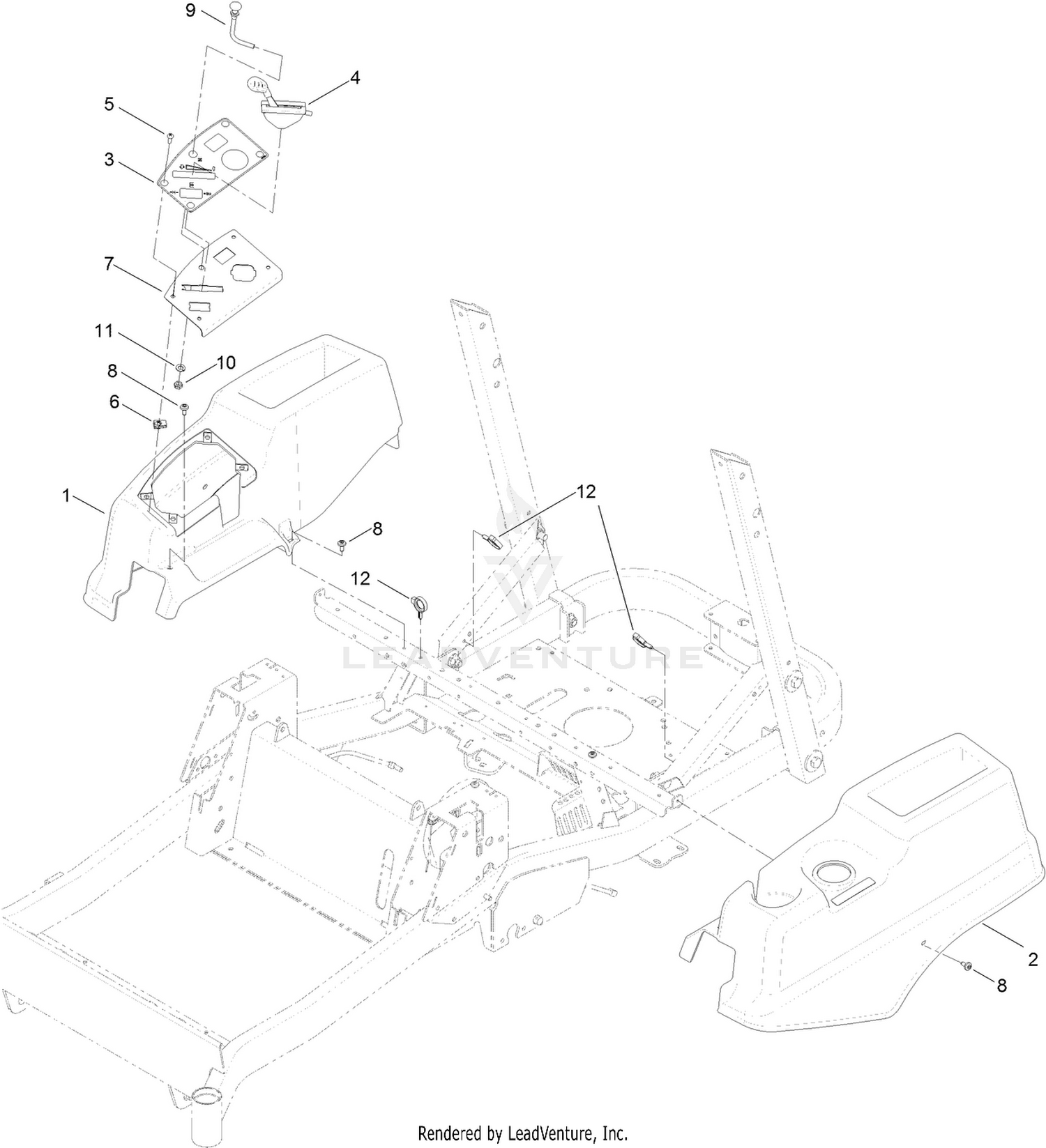 Toro 74851, TITAN ZX 4800 Zero-Turn-Radius Riding Mower, 2014 (SN 