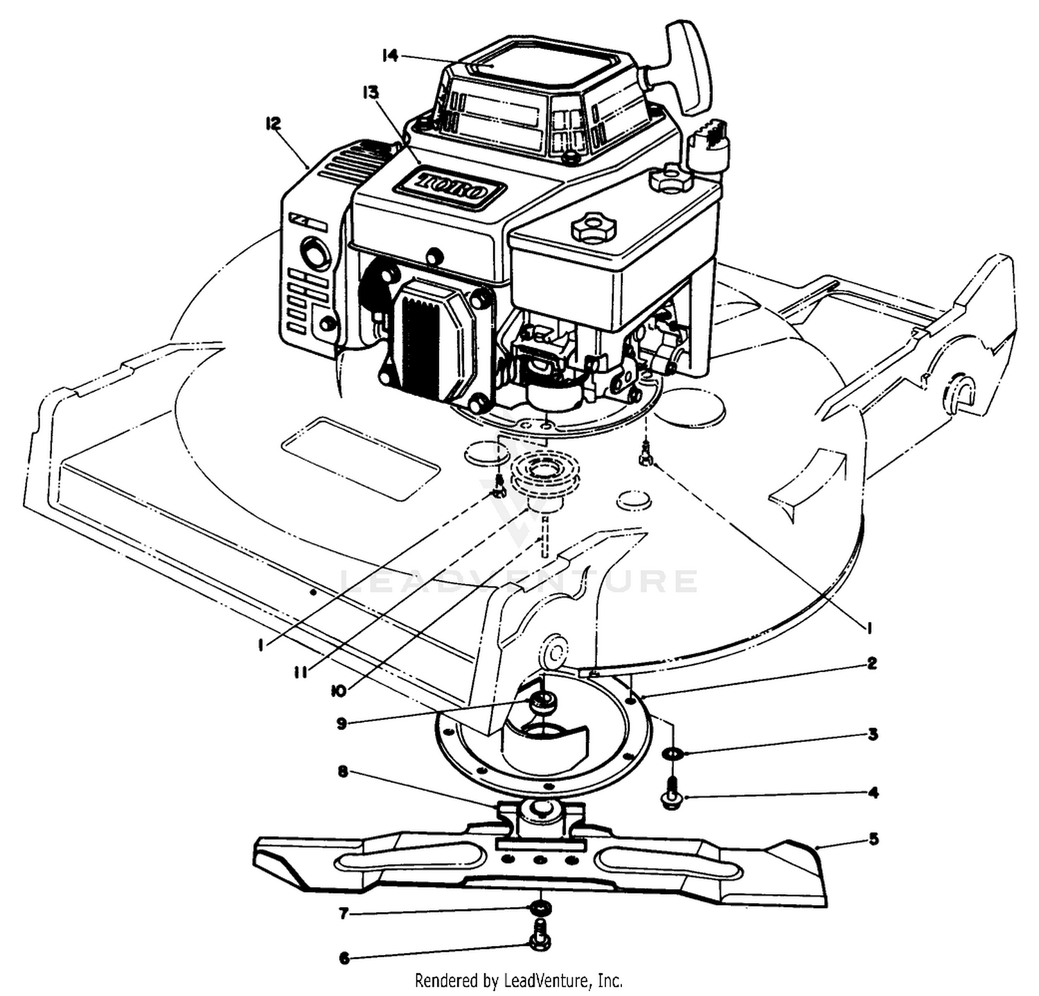 ENGINE ASSEMBLY (MODEL NO. 22621)