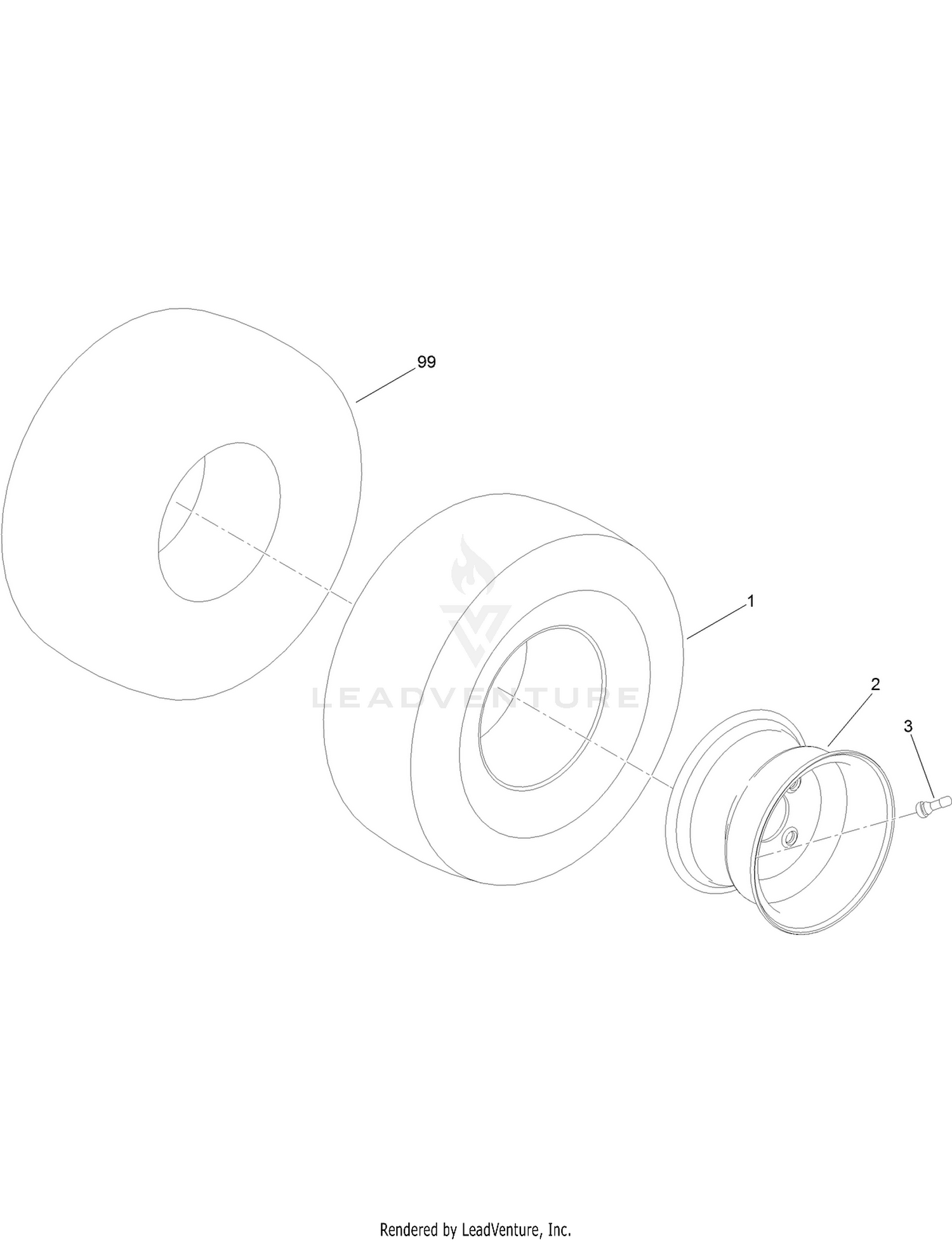 4 Ply Wheel and Tire Assembly No. 120-5523