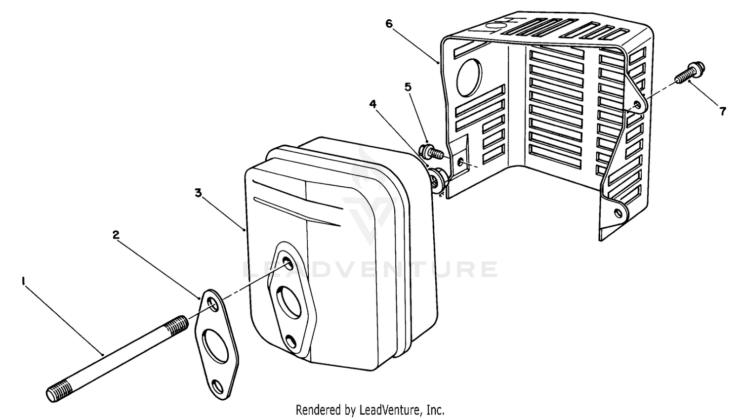 Muffler Assembly (engine Model No. Vml0-4)