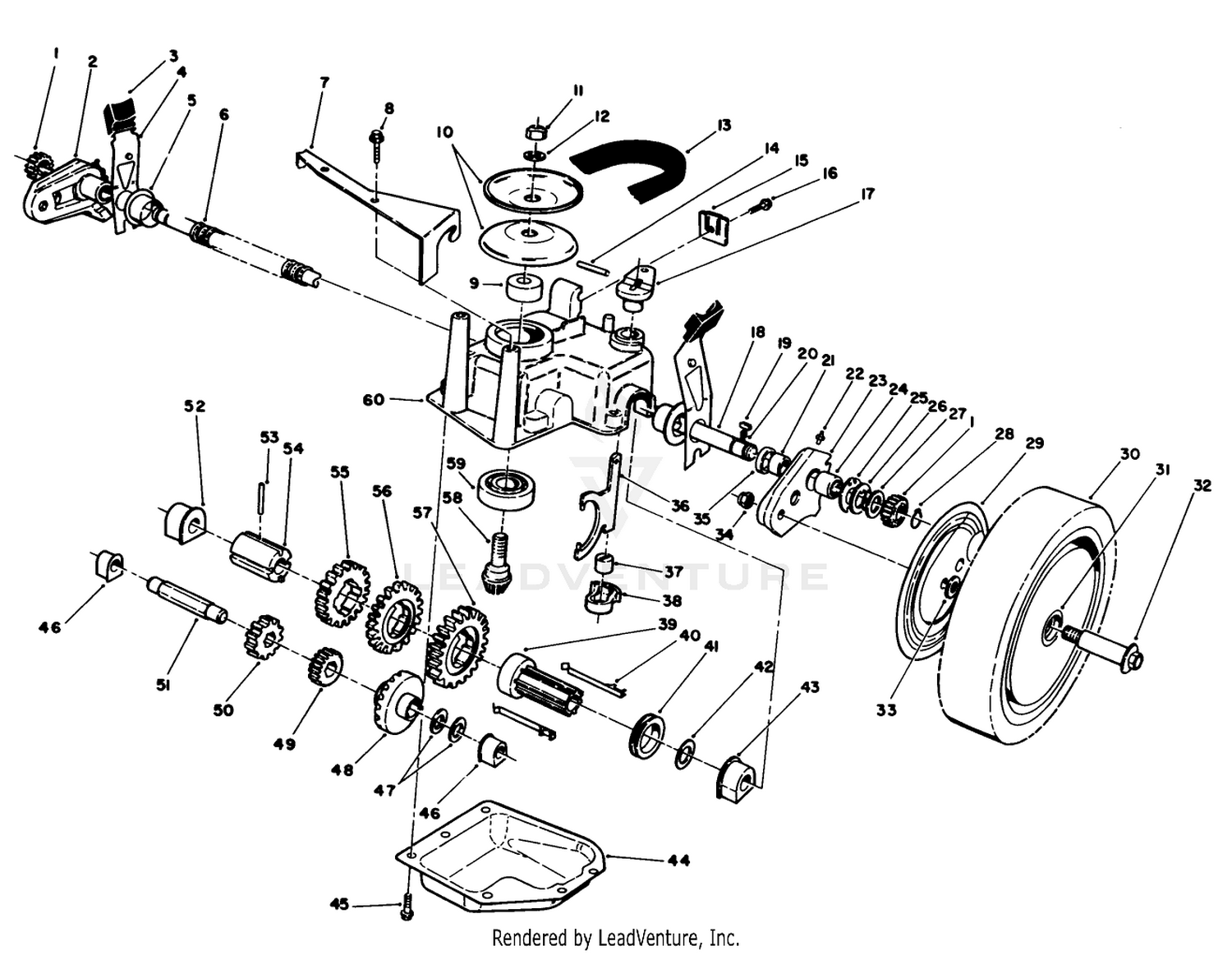 Gear Case Assembly (continued) (used On Units With Serial No. 7050000  Up)