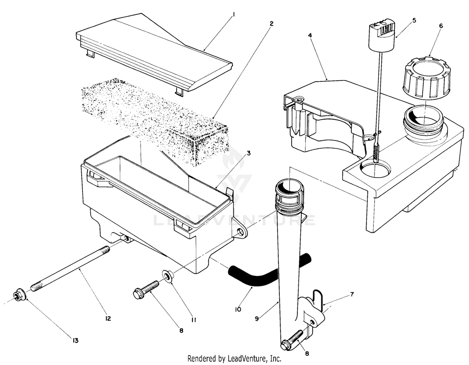 Air Cleaner  Fuel Tank Assembly (model No. Vmlo-2)