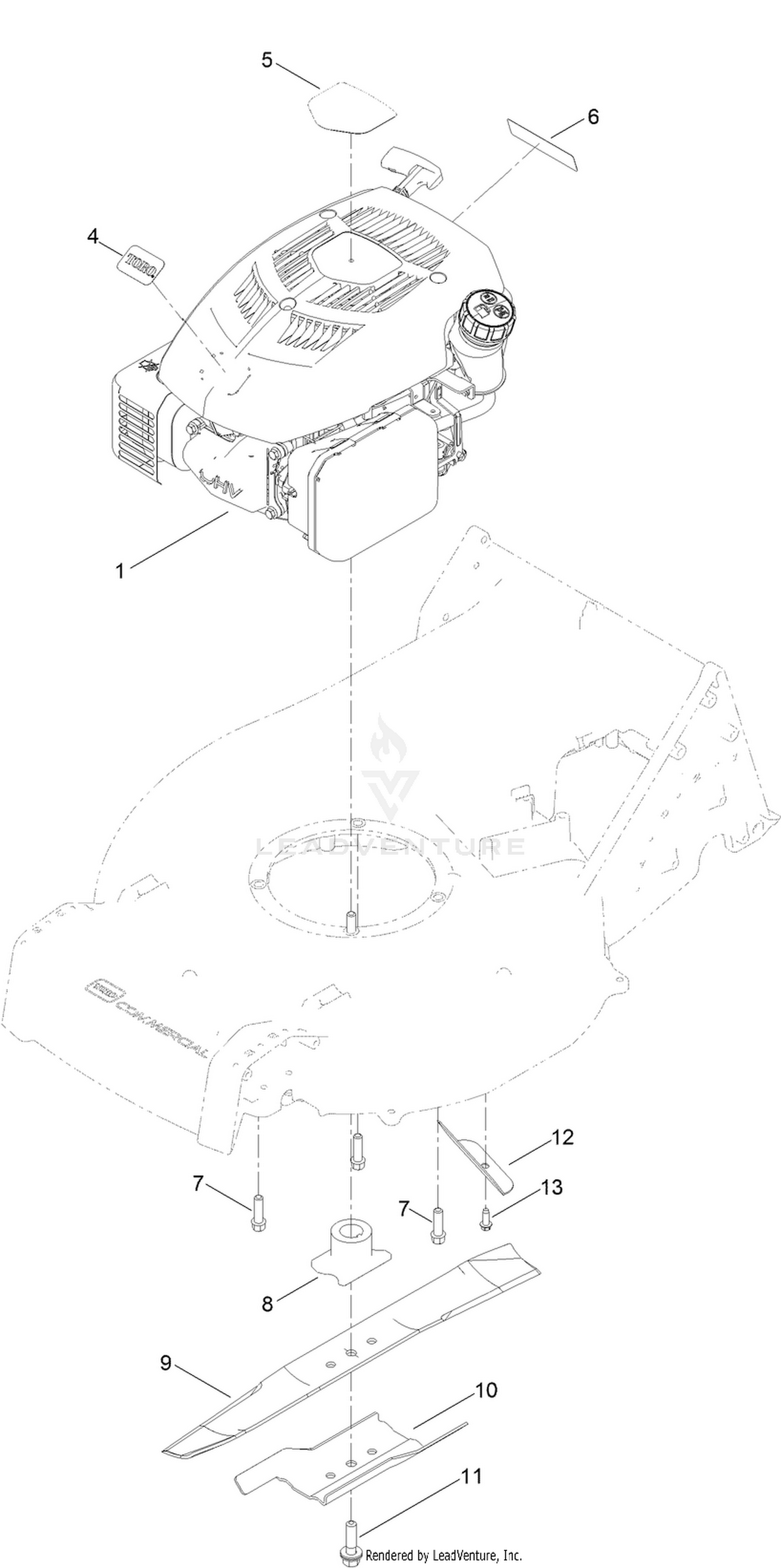 Engine and Blade Assembly