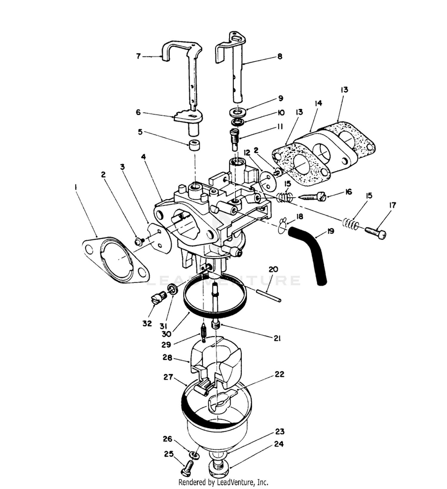 Carburetor Assembly (engine Model No. Vmk9-2)