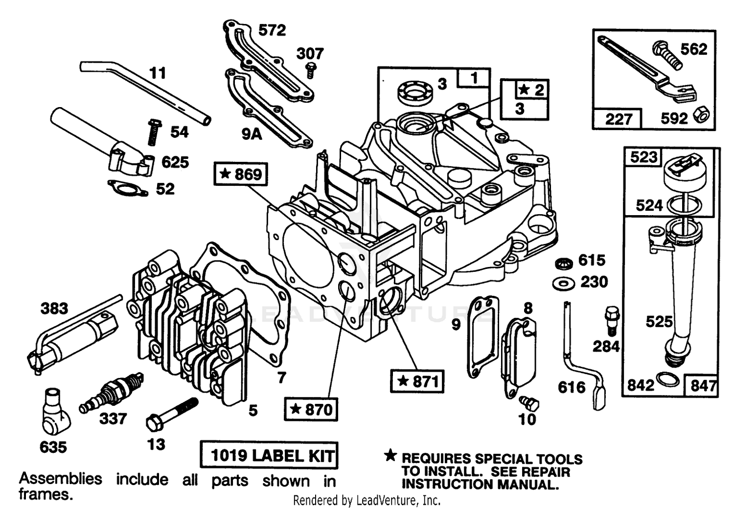 Engine Briggs  Stratton Model 122702-3171-01