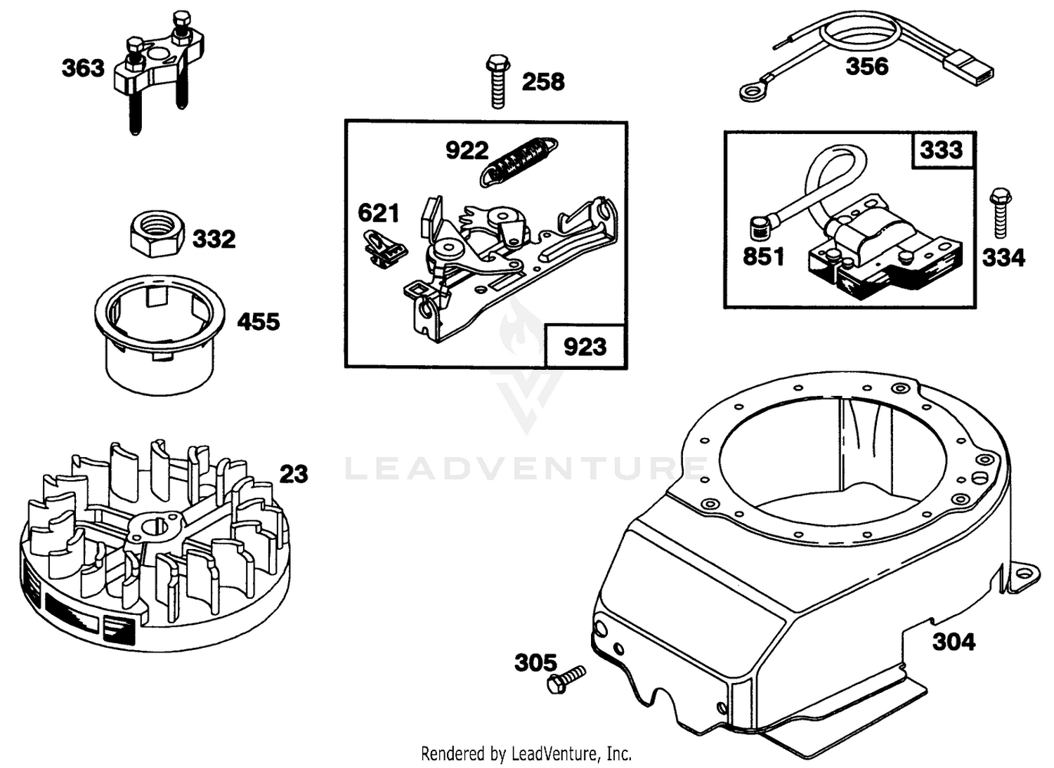 Engine Briggs  Stratton Model 122702-3171-01 6