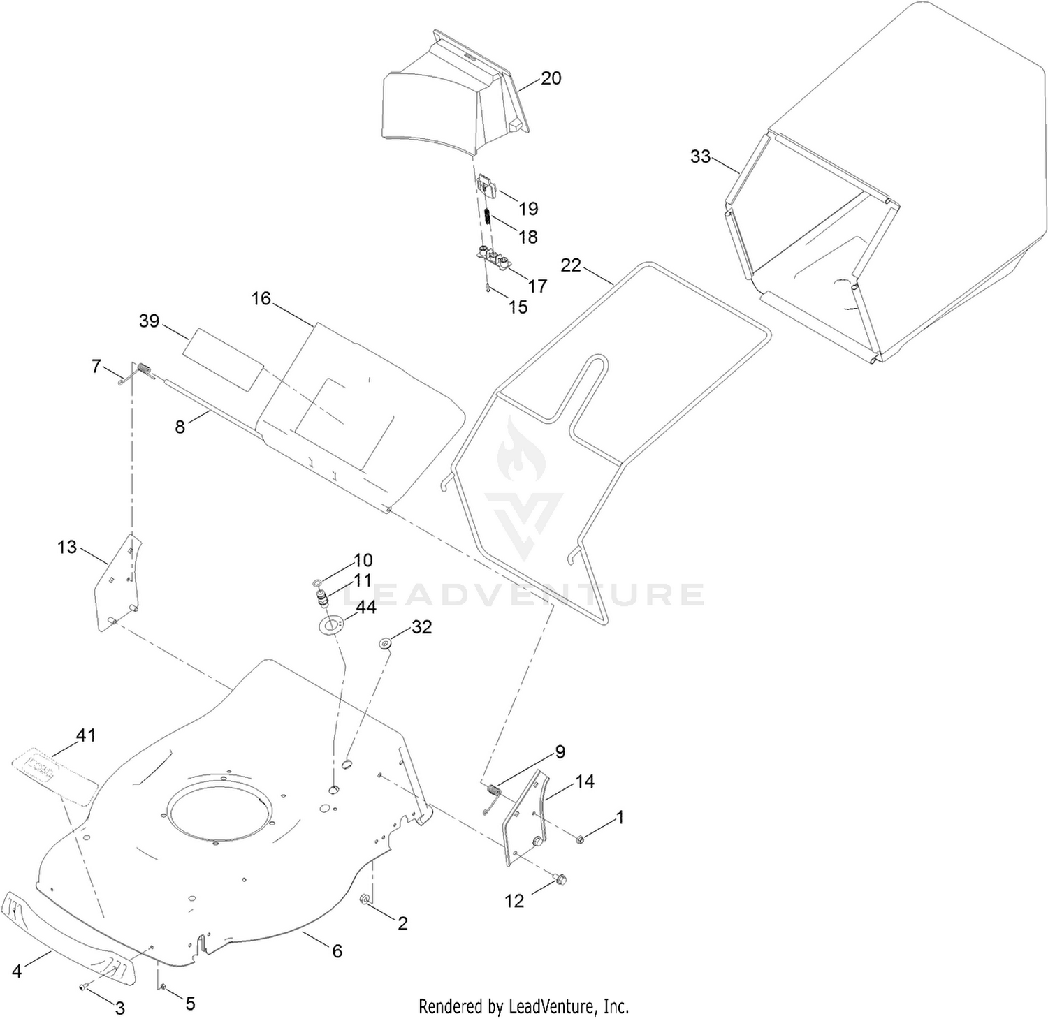 Deck and Bag Assembly