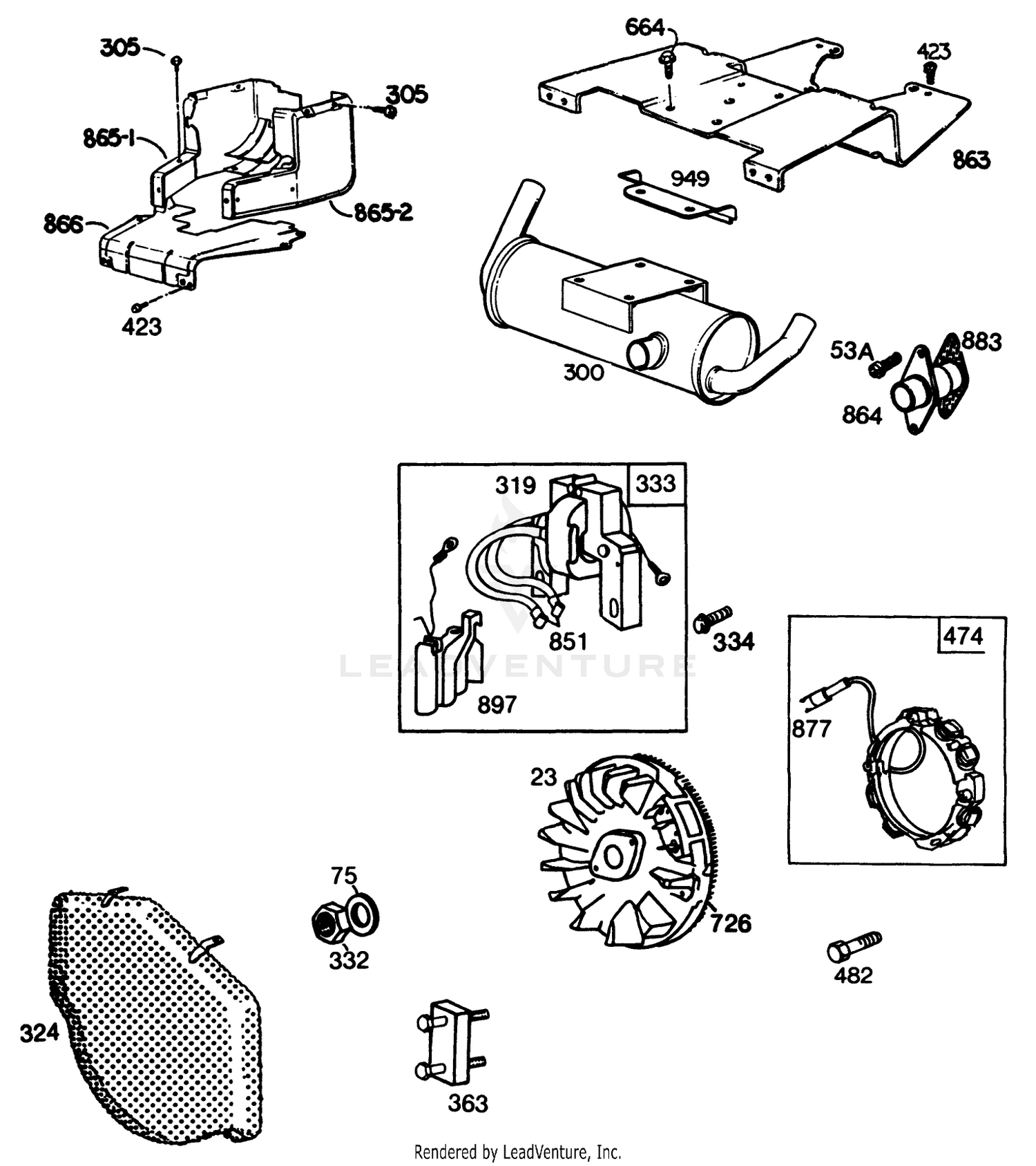 Briggs  Stratton Engine Model No. 402707-0158-01 (continued) 2
