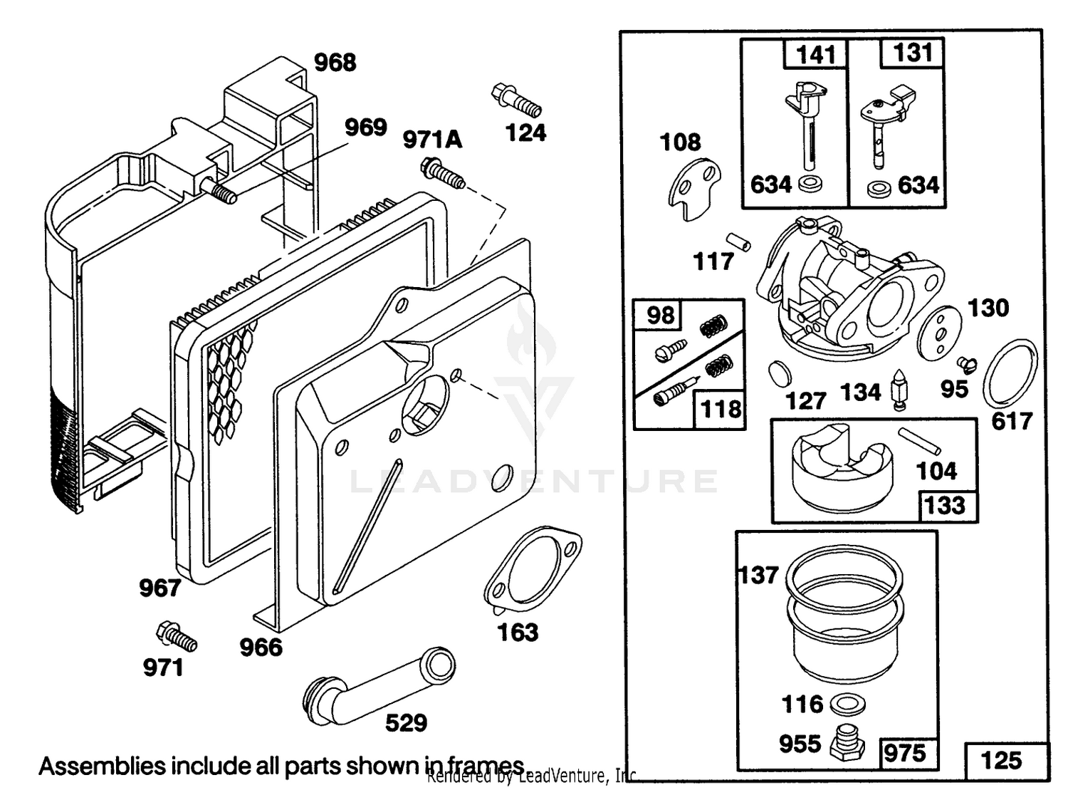 Engine Briggs  Stratton Model 124702-3115-01 3