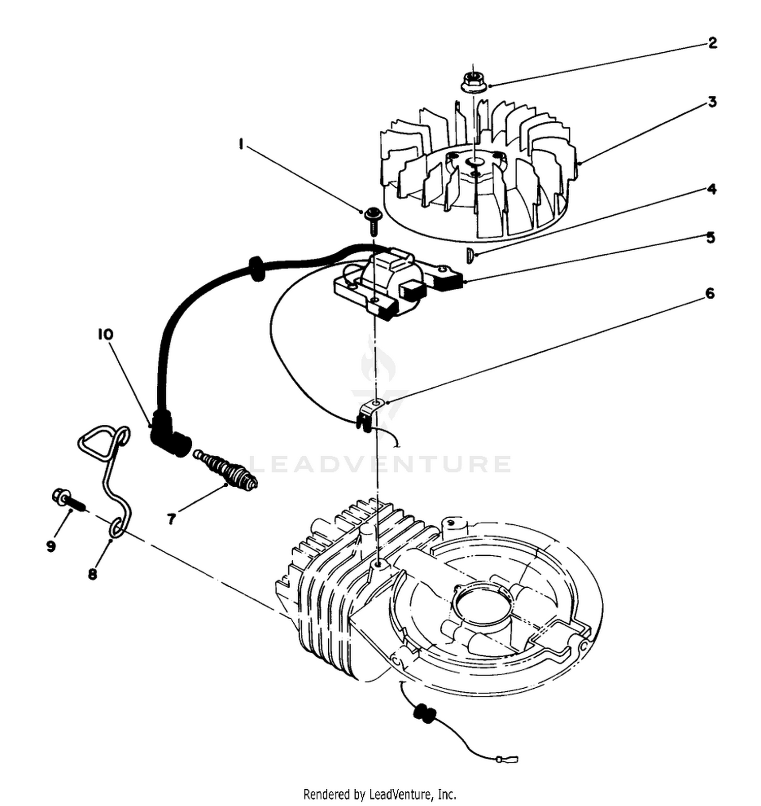 Flywheel And Magneto Assembly (model No. 47pj8)