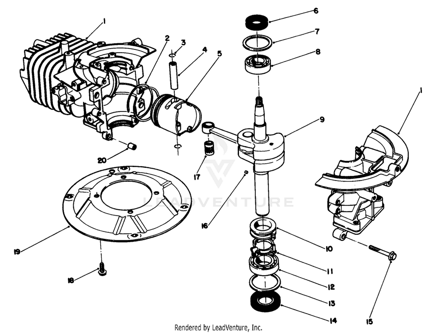 Crankshaft Assembly (model No. 47pl0-3)