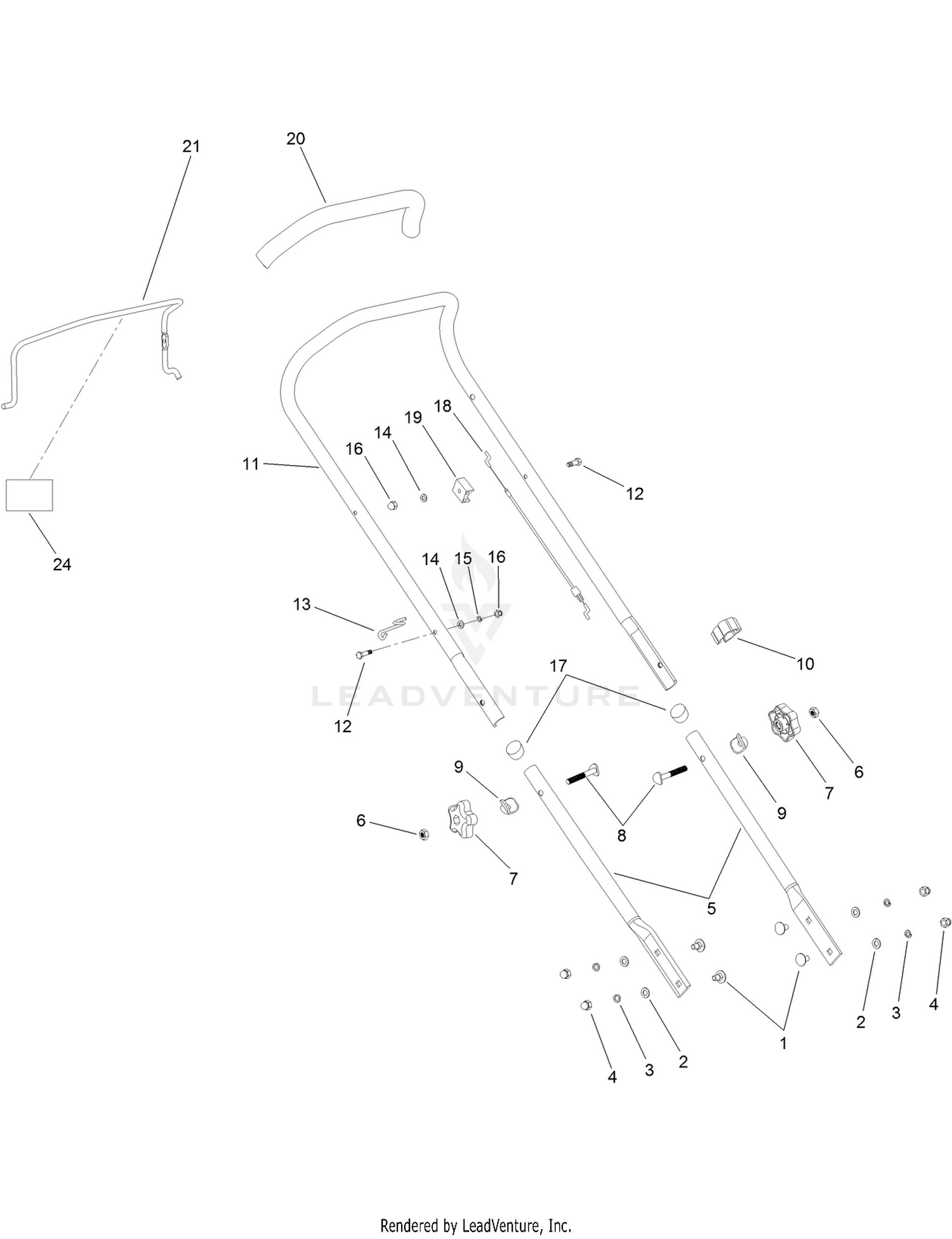 Handle Bar and Controls Assembly