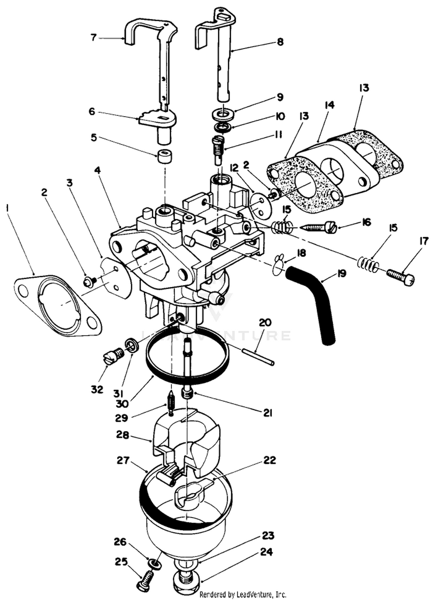 Carburetor Assembly (engine Model No. Vmk9-2)