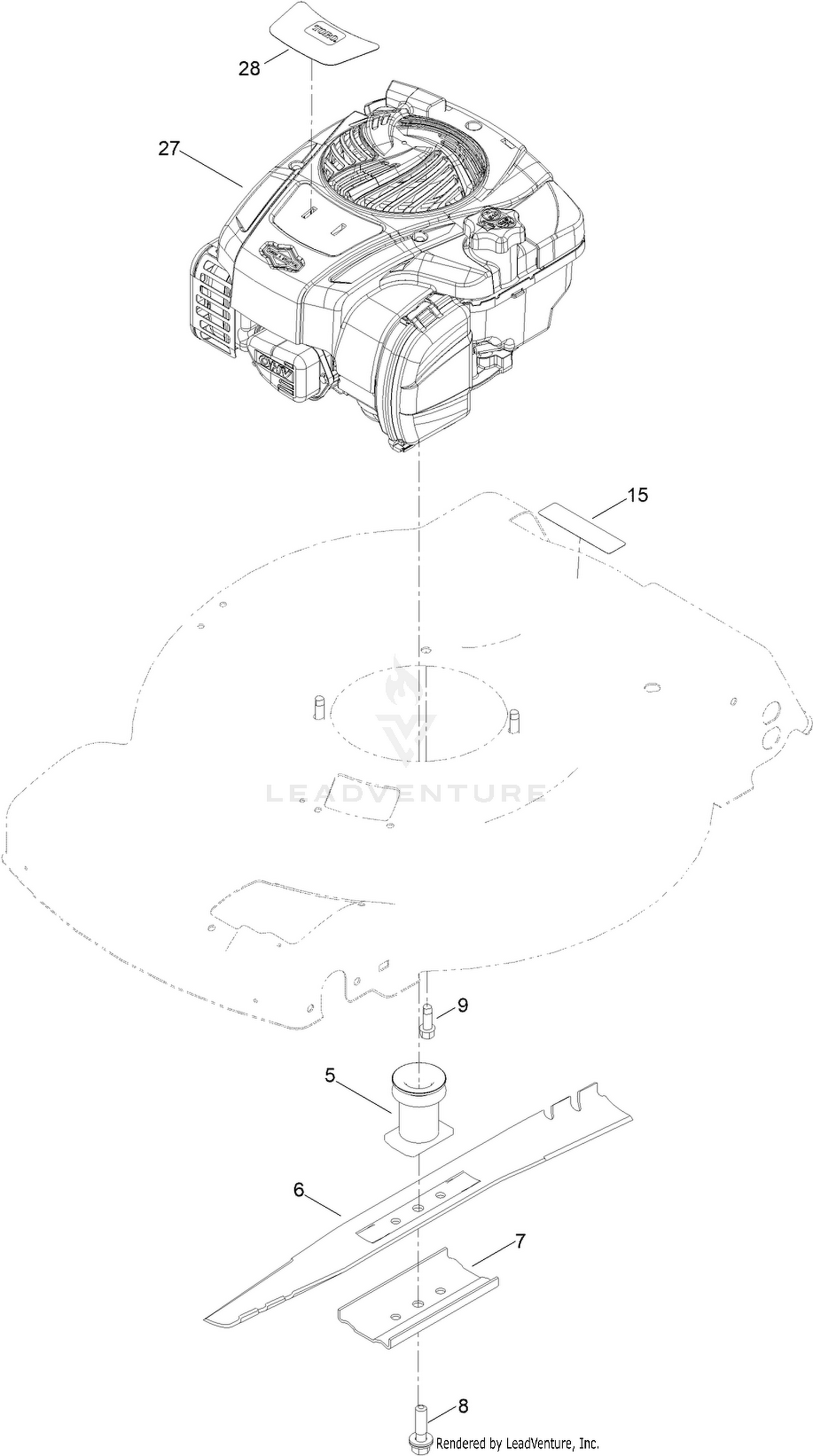 Engine and Blade Assembly