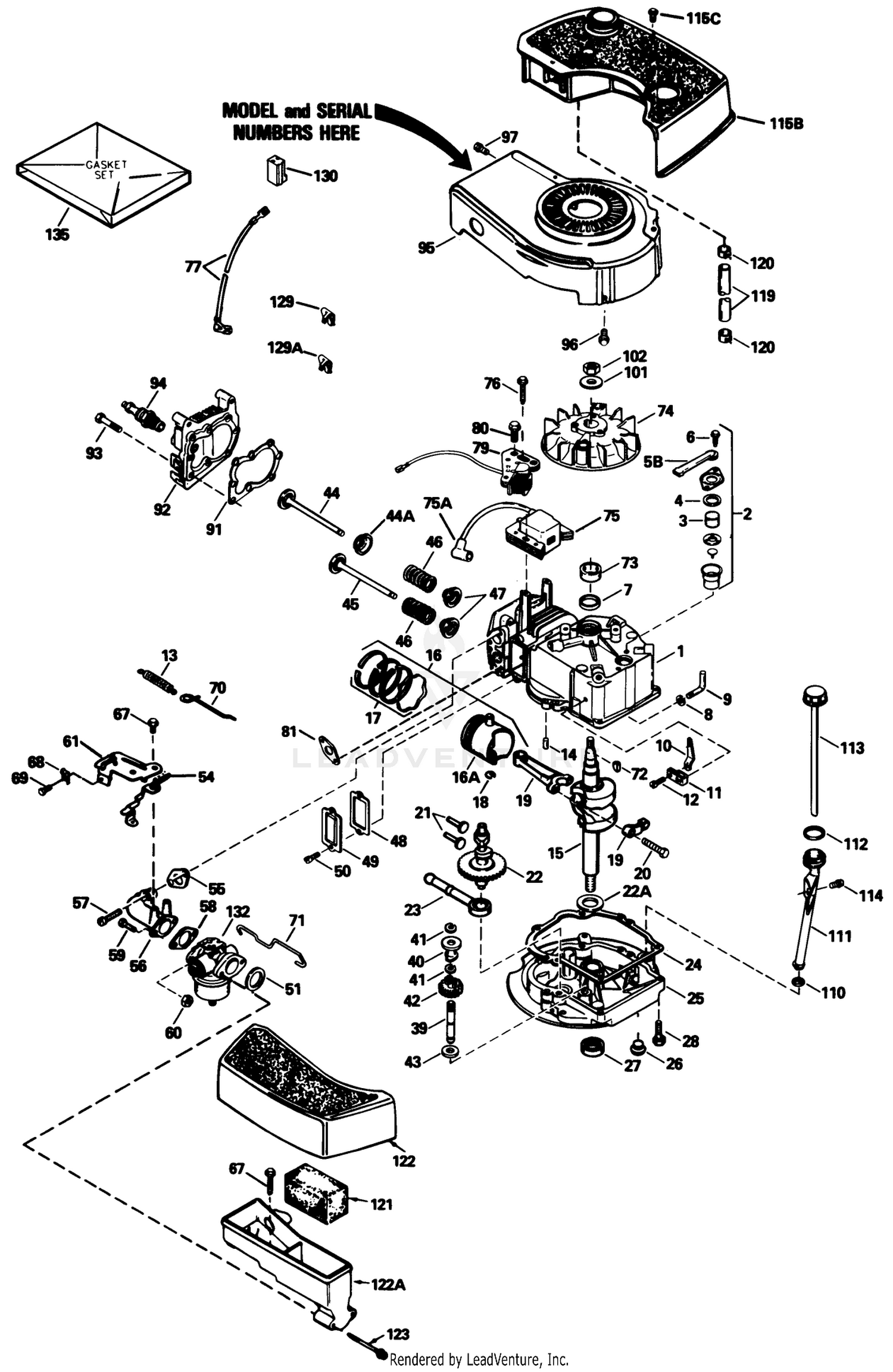 Engine Model No. Tnt 100-10104f