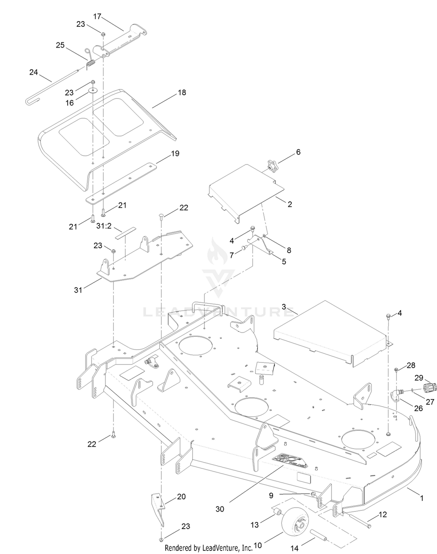 60 Inch Deck Assembly