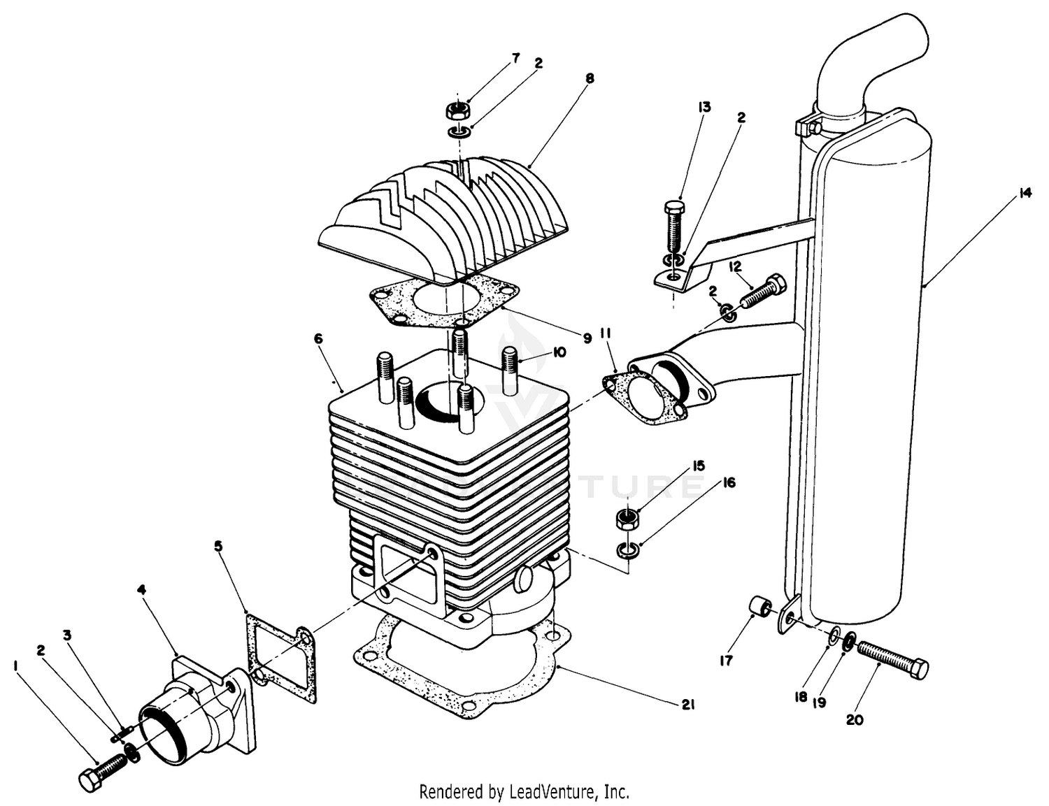 Cylinder  Muffler Assembly