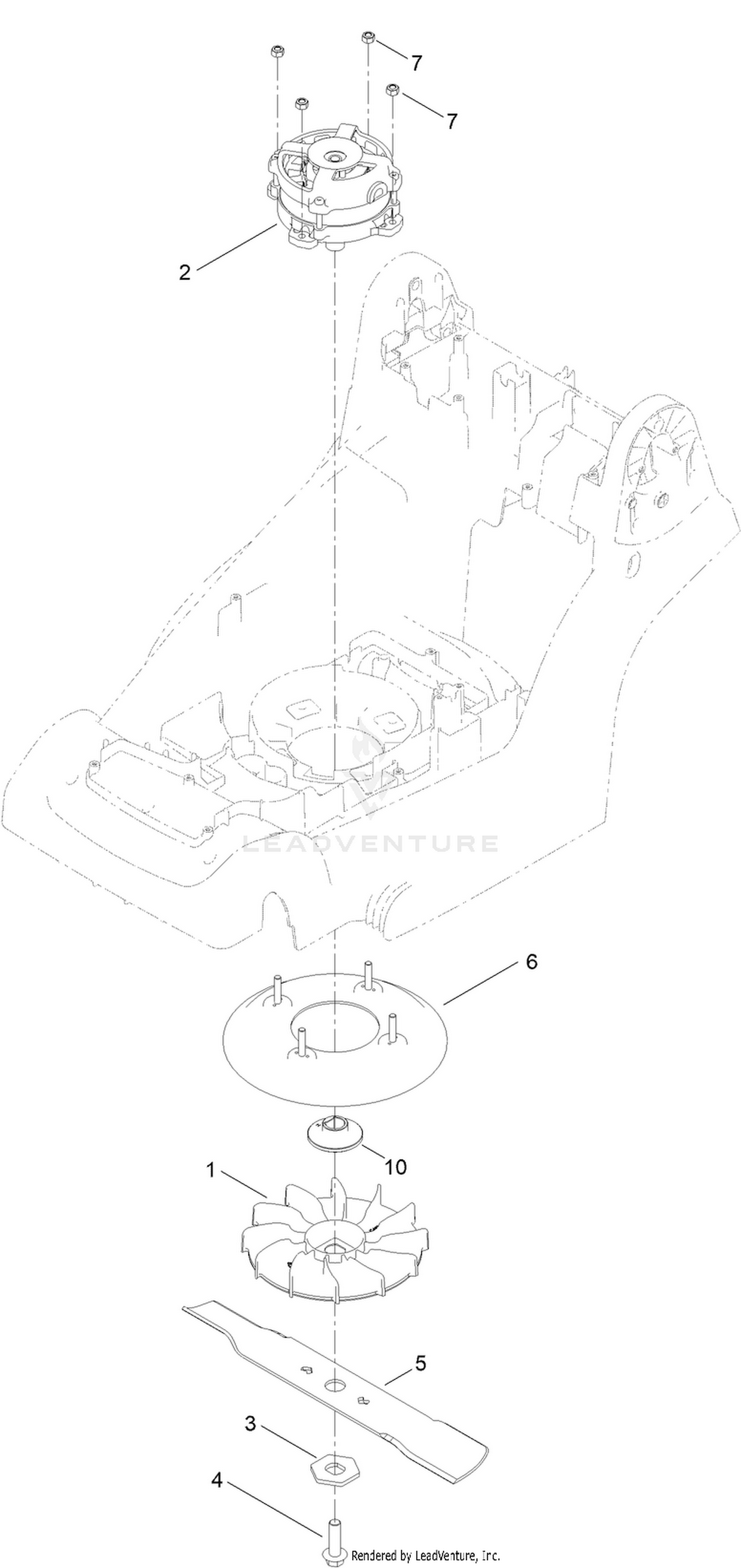 Motor, Battery and Blade Assembly