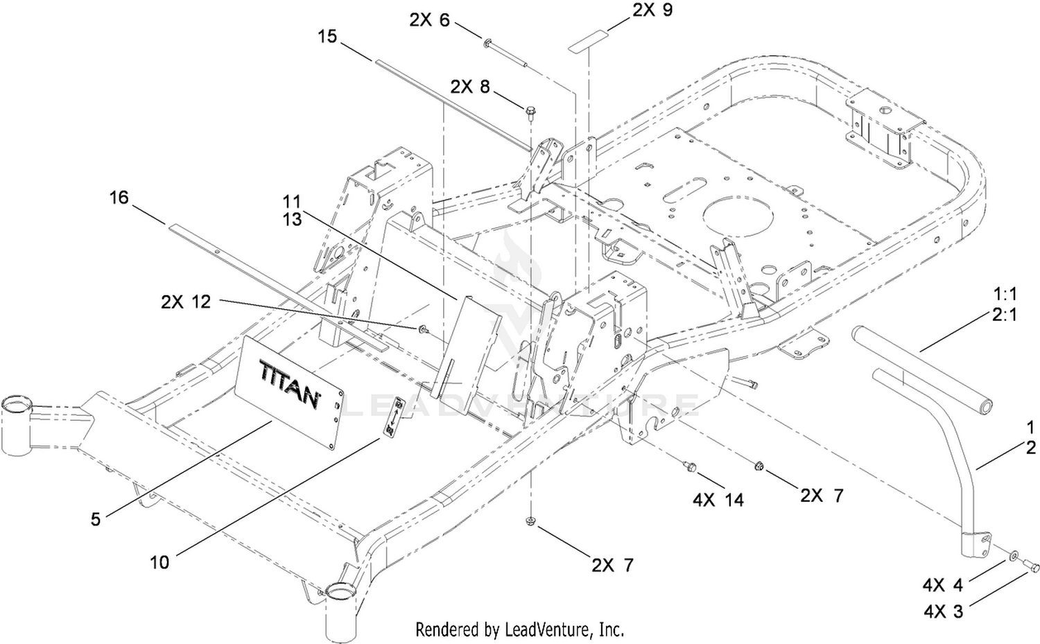 Toro 74830, TITAN ZX4800 Zero-Turn-Radius Riding Mower, 2010 (SN