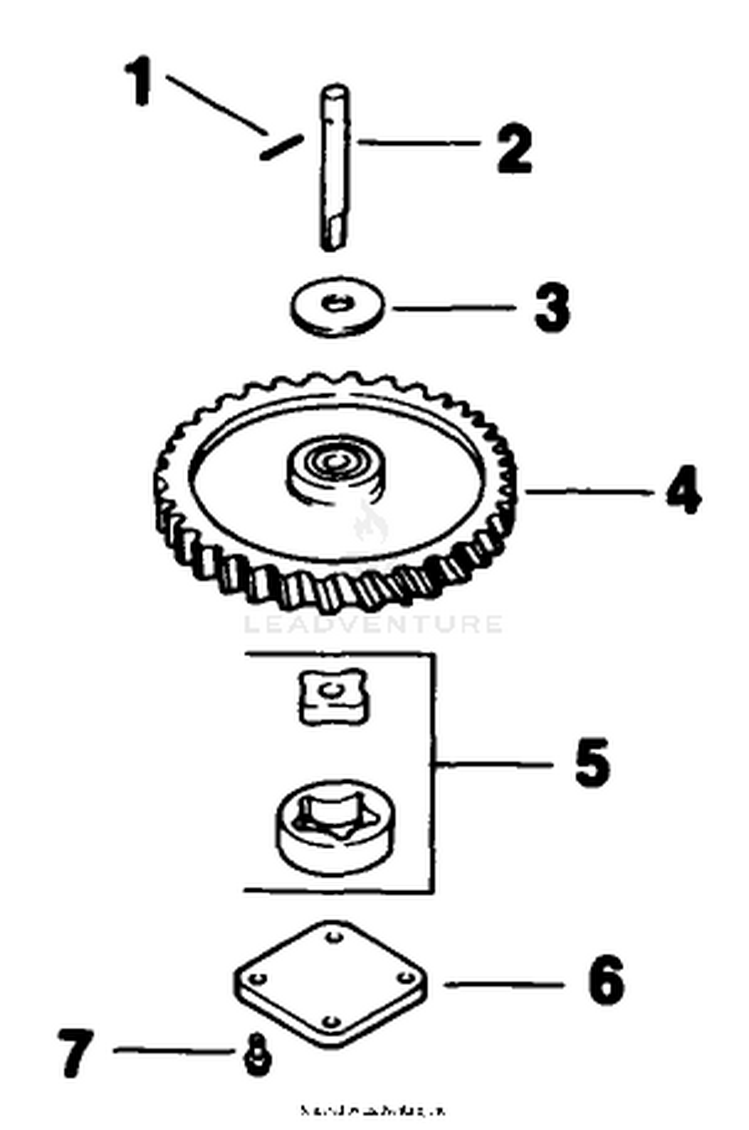 Oil Pump-Engine Model No. Mv16s-Type 56519