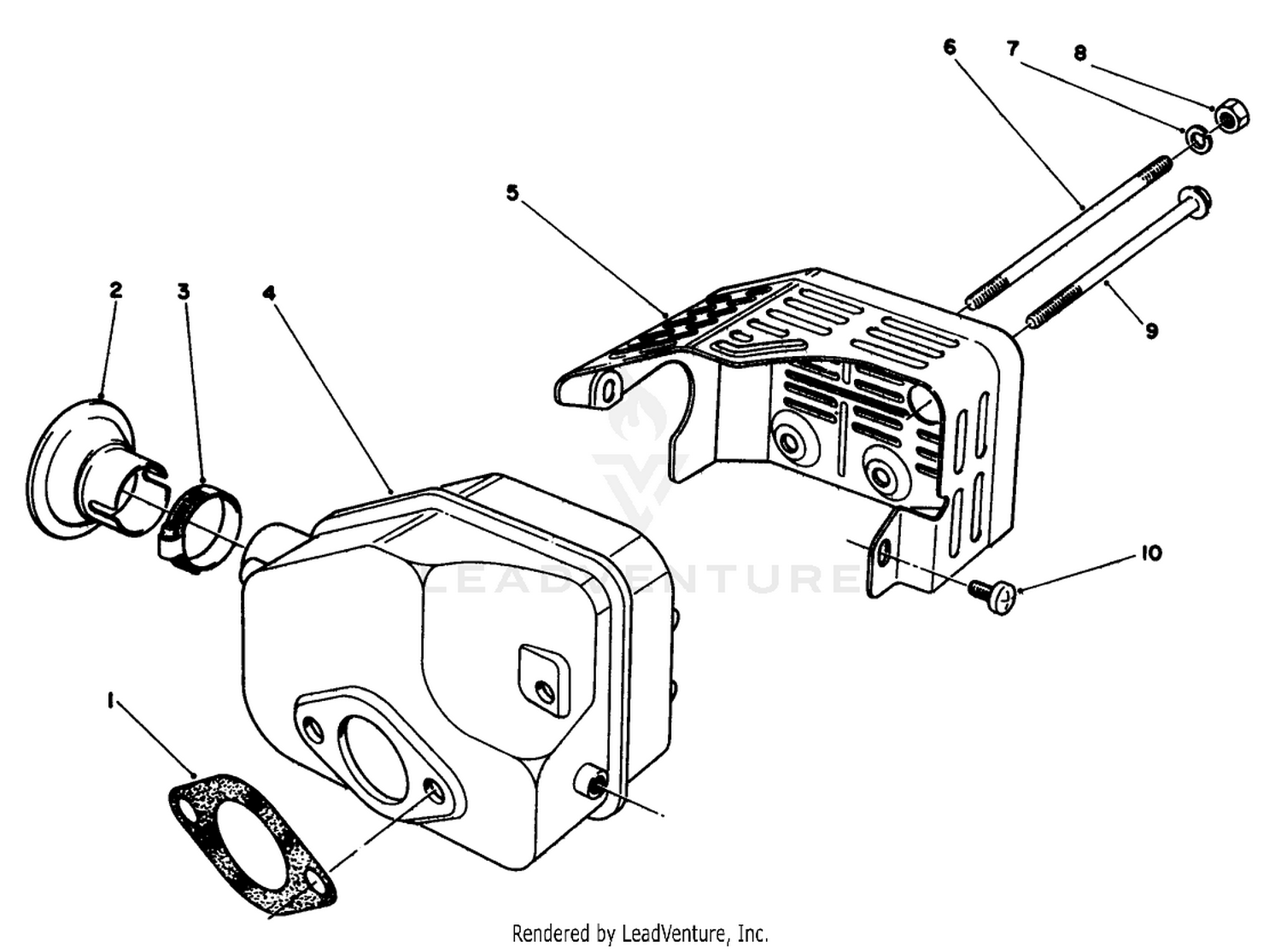 Muffler Assembly (model No. 47pl0-3)
