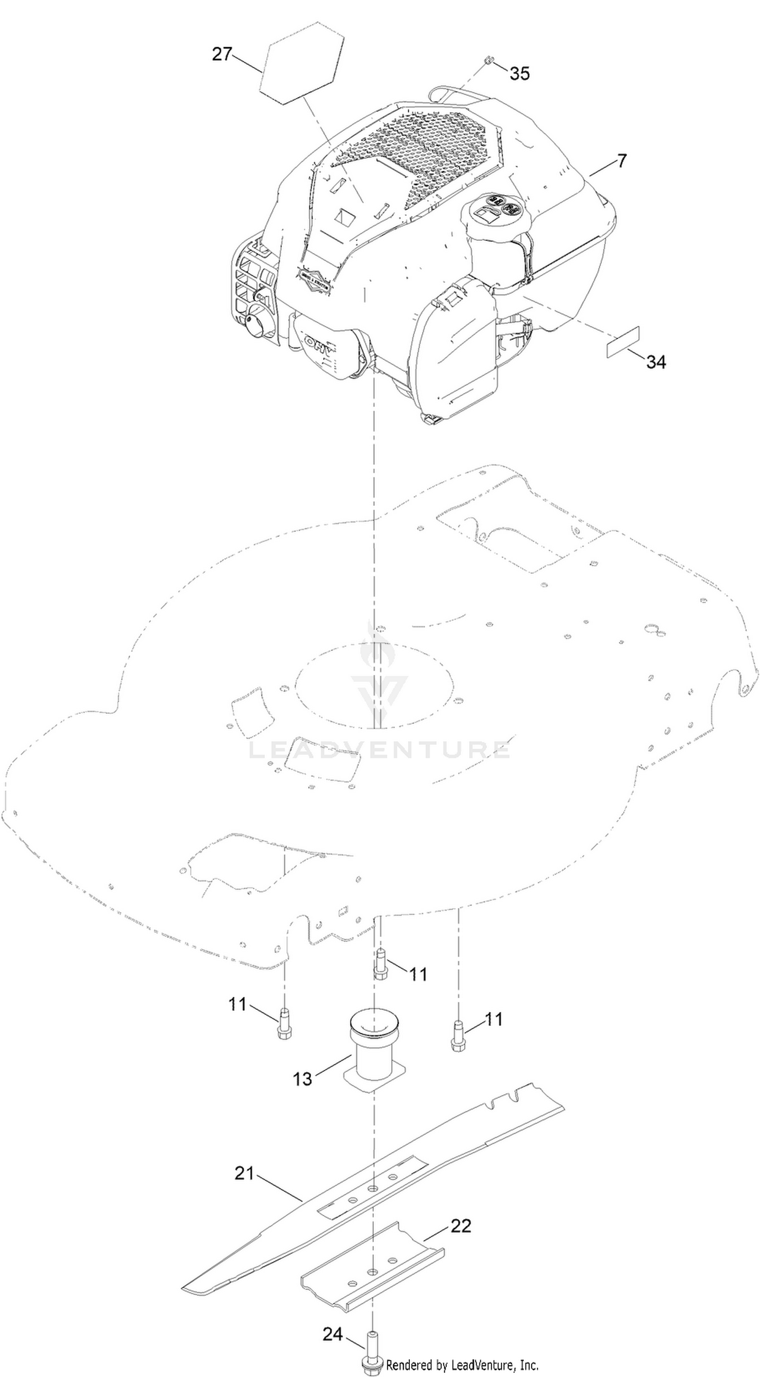Engine and Blade Assembly