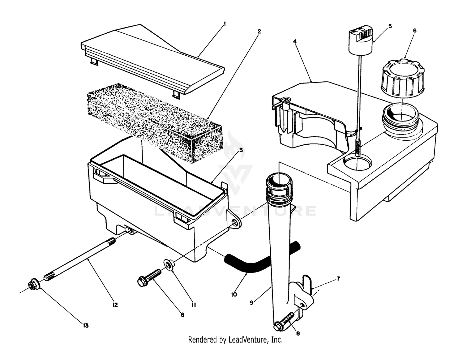 Air Cleaner  Fuel Tank Assembly (model No. Vmk9)