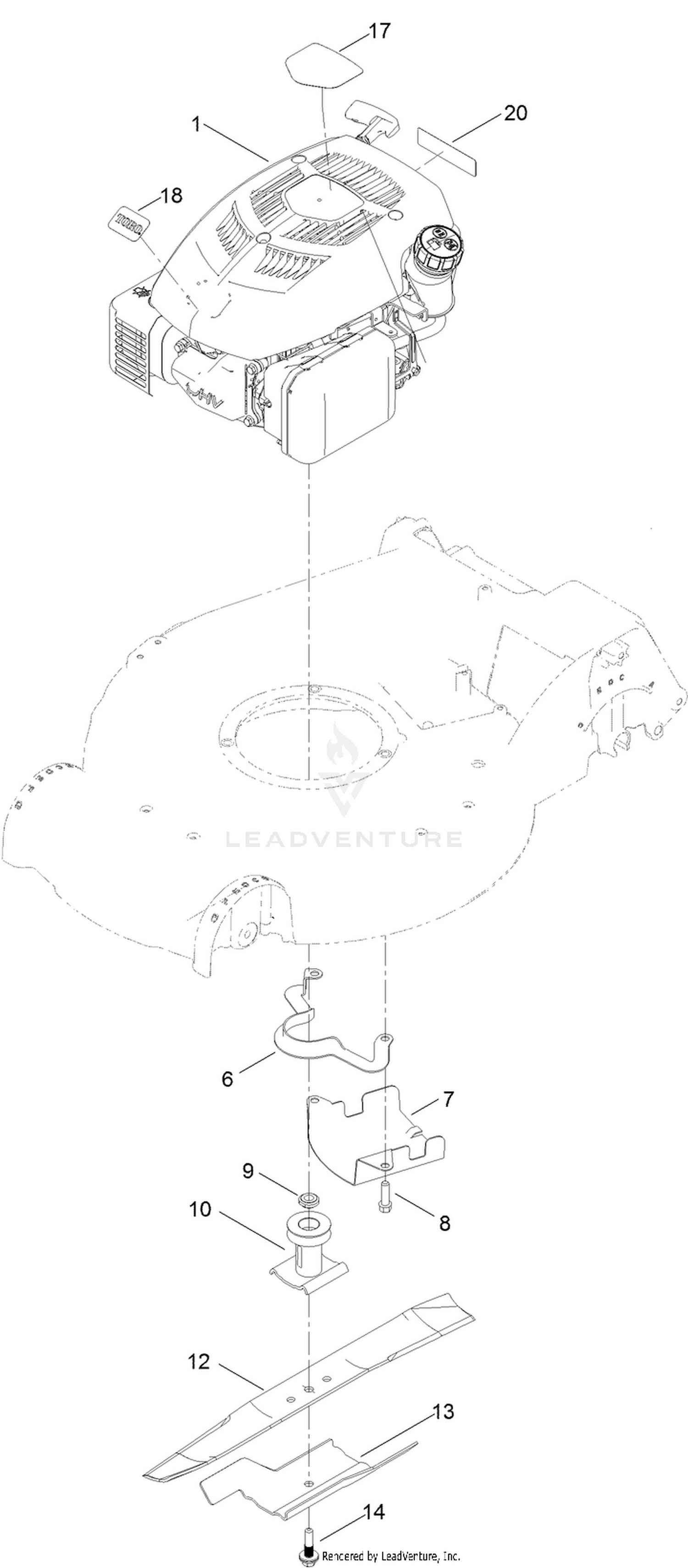 Engine and Blade Assembly