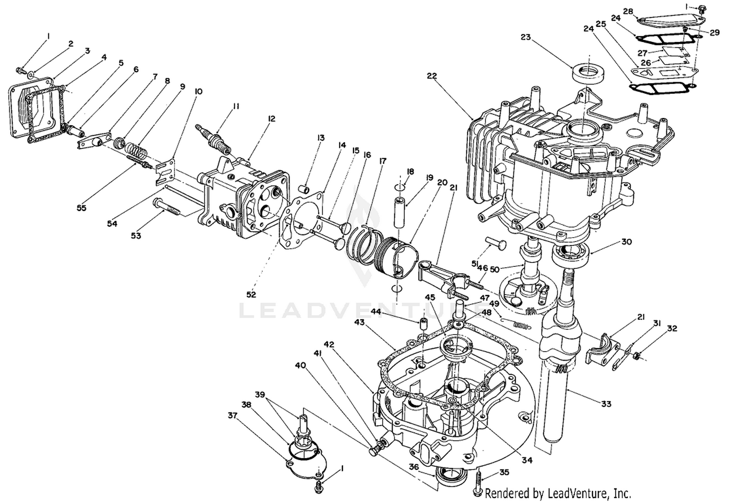 Crankcase Assembly (continued)(engine No. Vmm1-7)